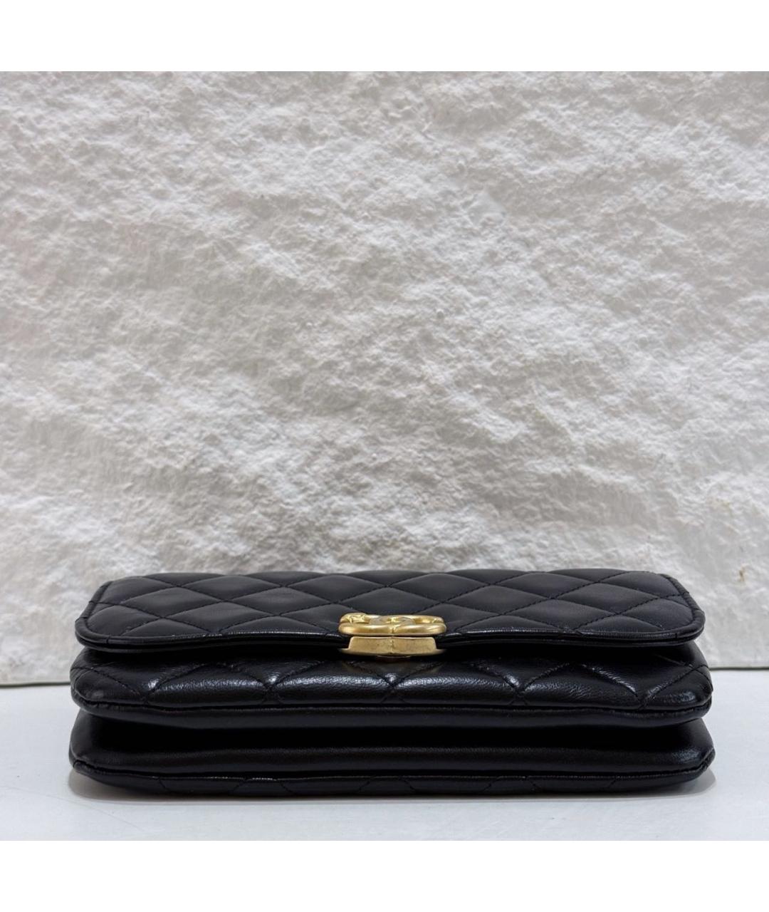 CHANEL Черная кожаная сумка через плечо, фото 5