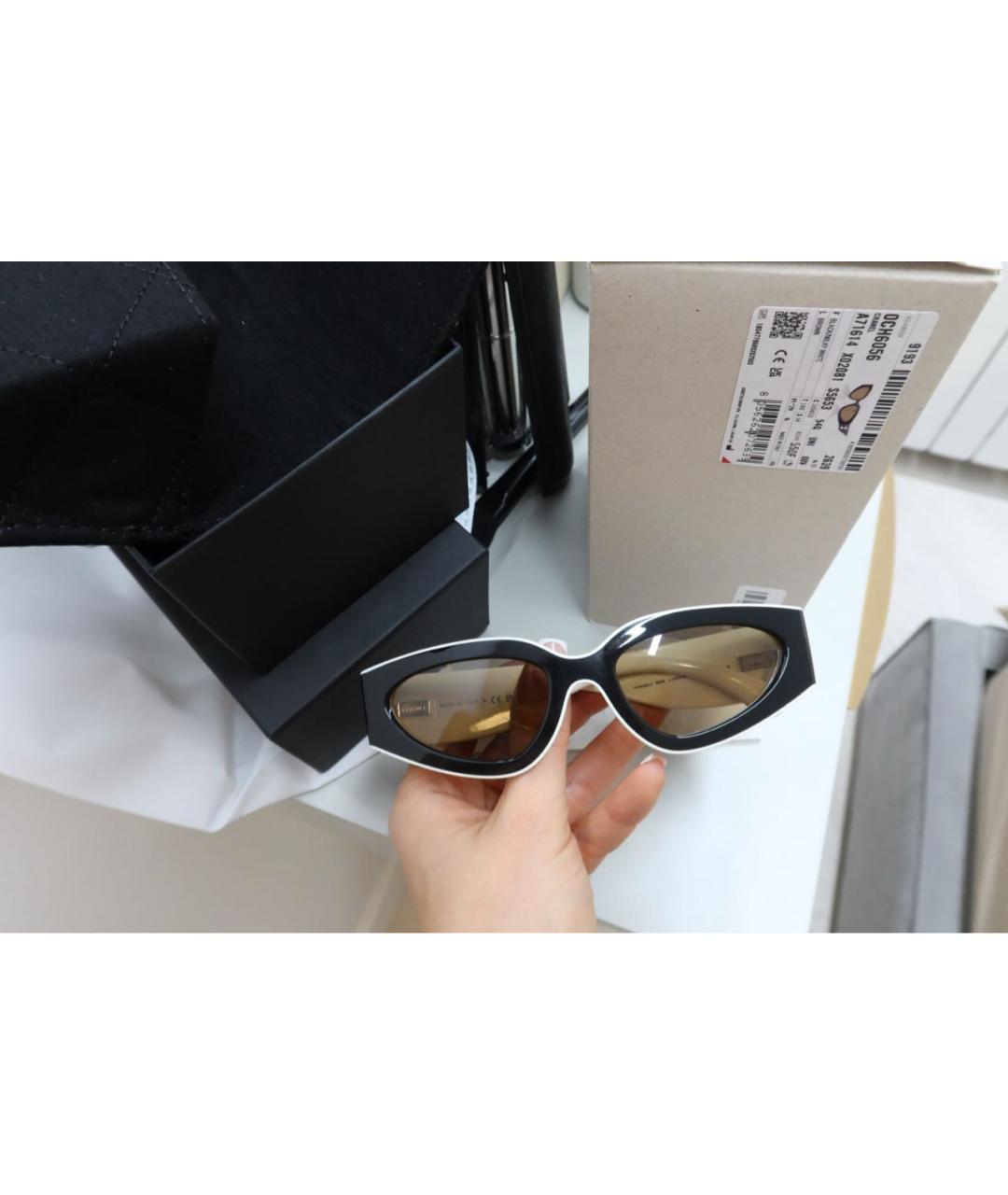 CHANEL Черные пластиковые солнцезащитные очки, фото 2