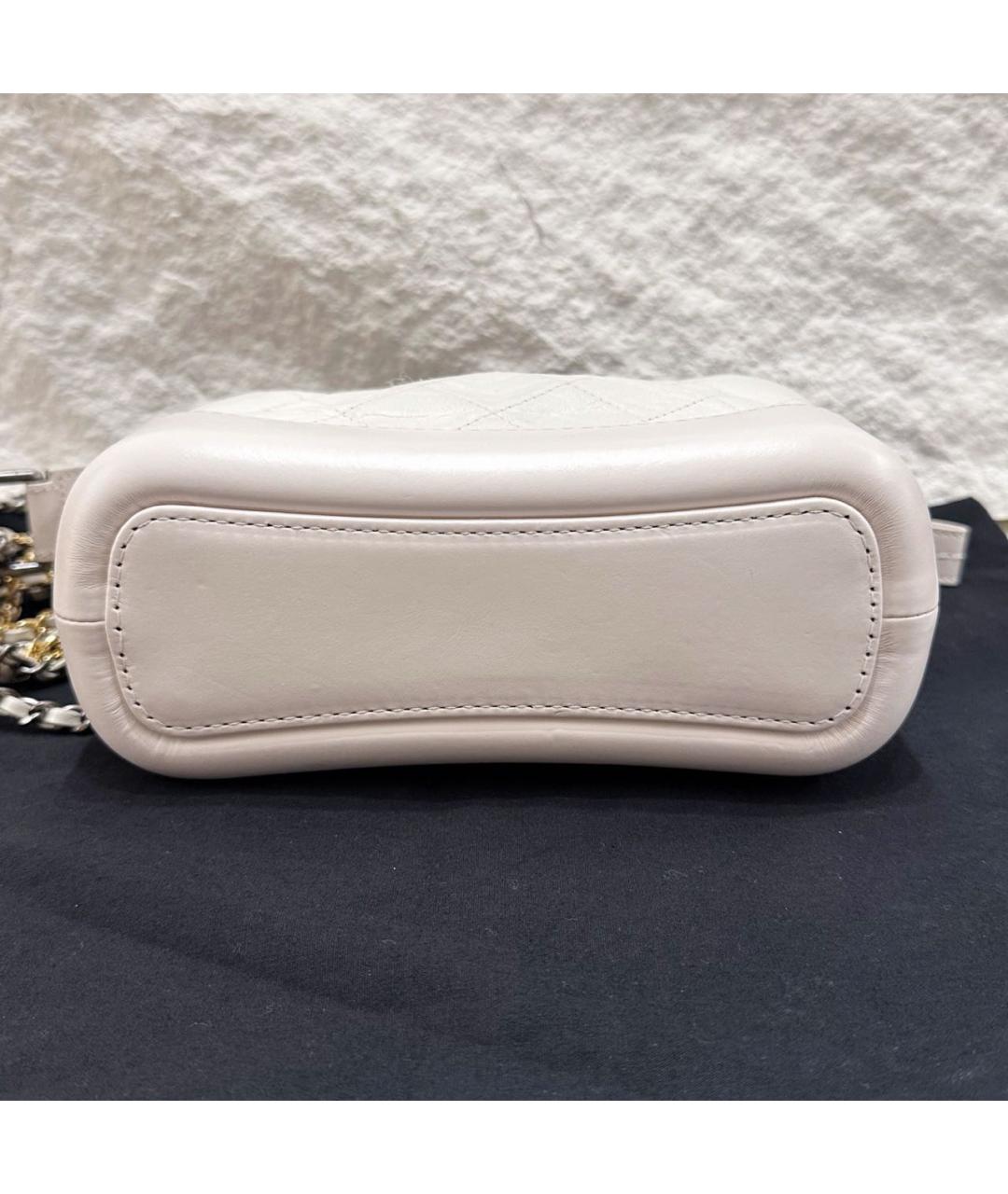 CHANEL Белая кожаная сумка через плечо, фото 6