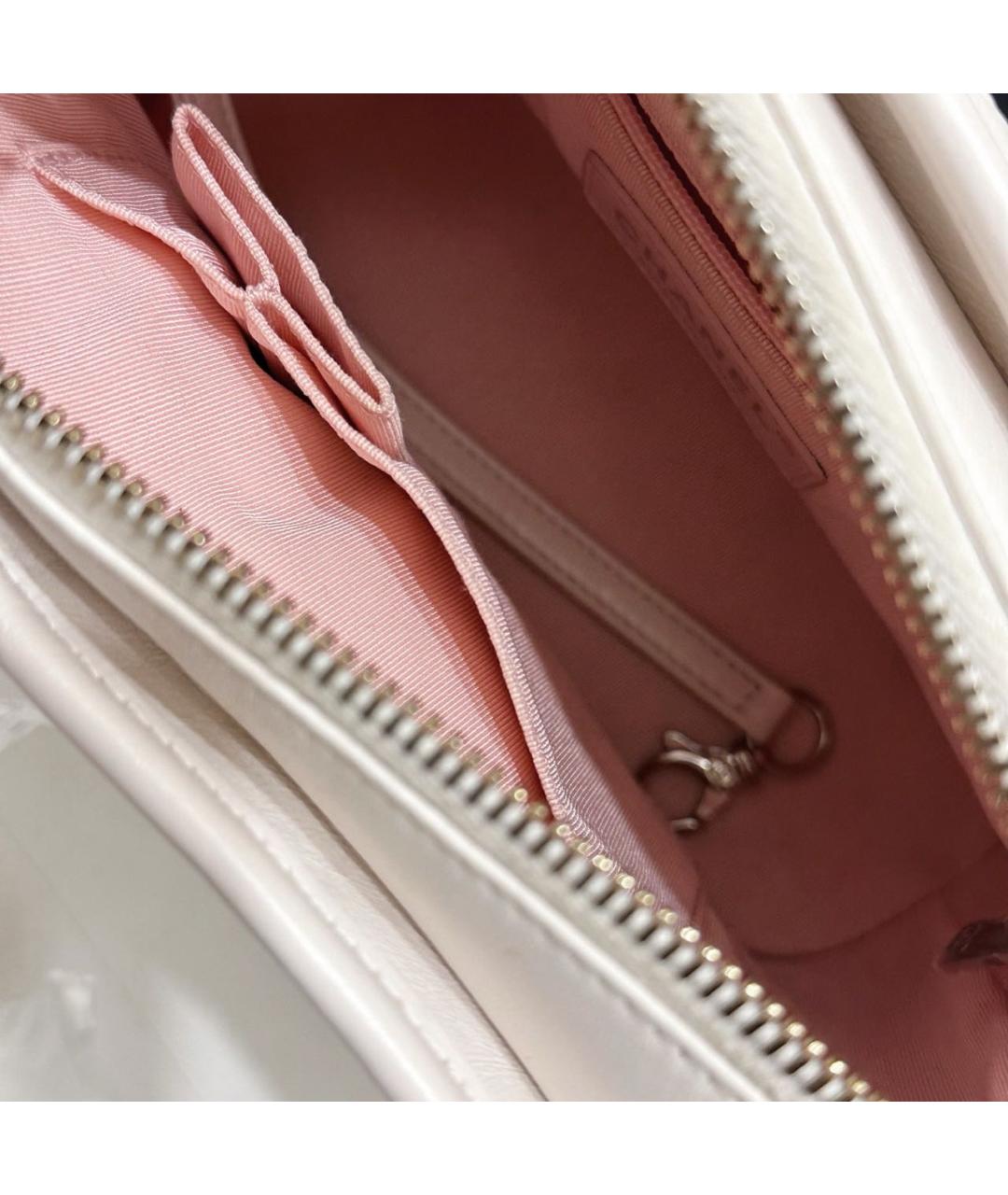 CHANEL Белая кожаная сумка через плечо, фото 8