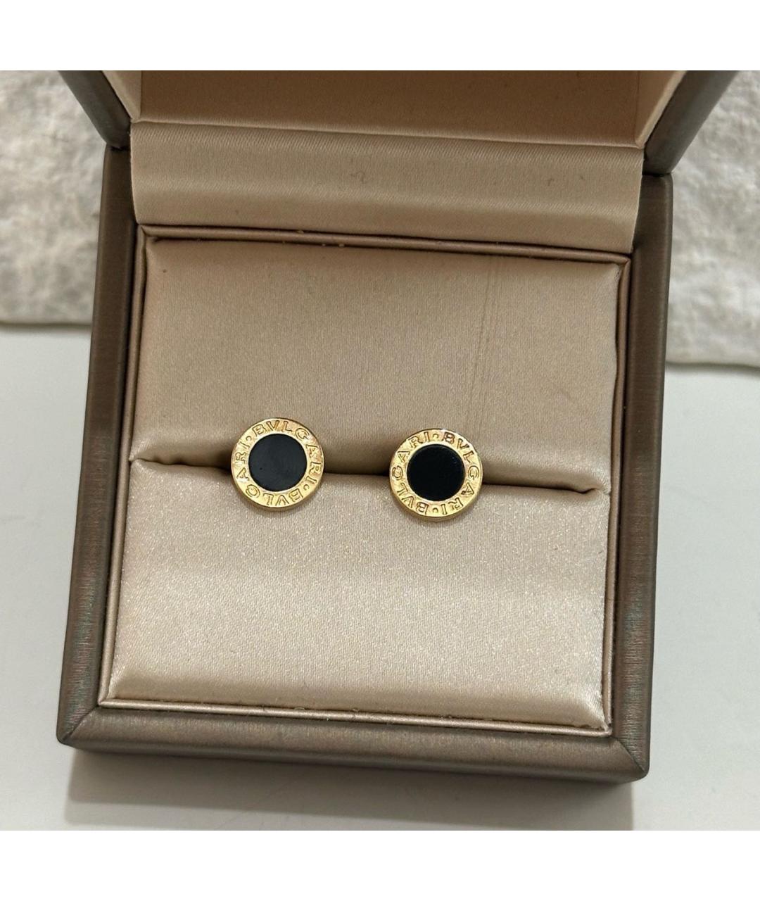 BVLGARI Черные серьги из розового золота, фото 6