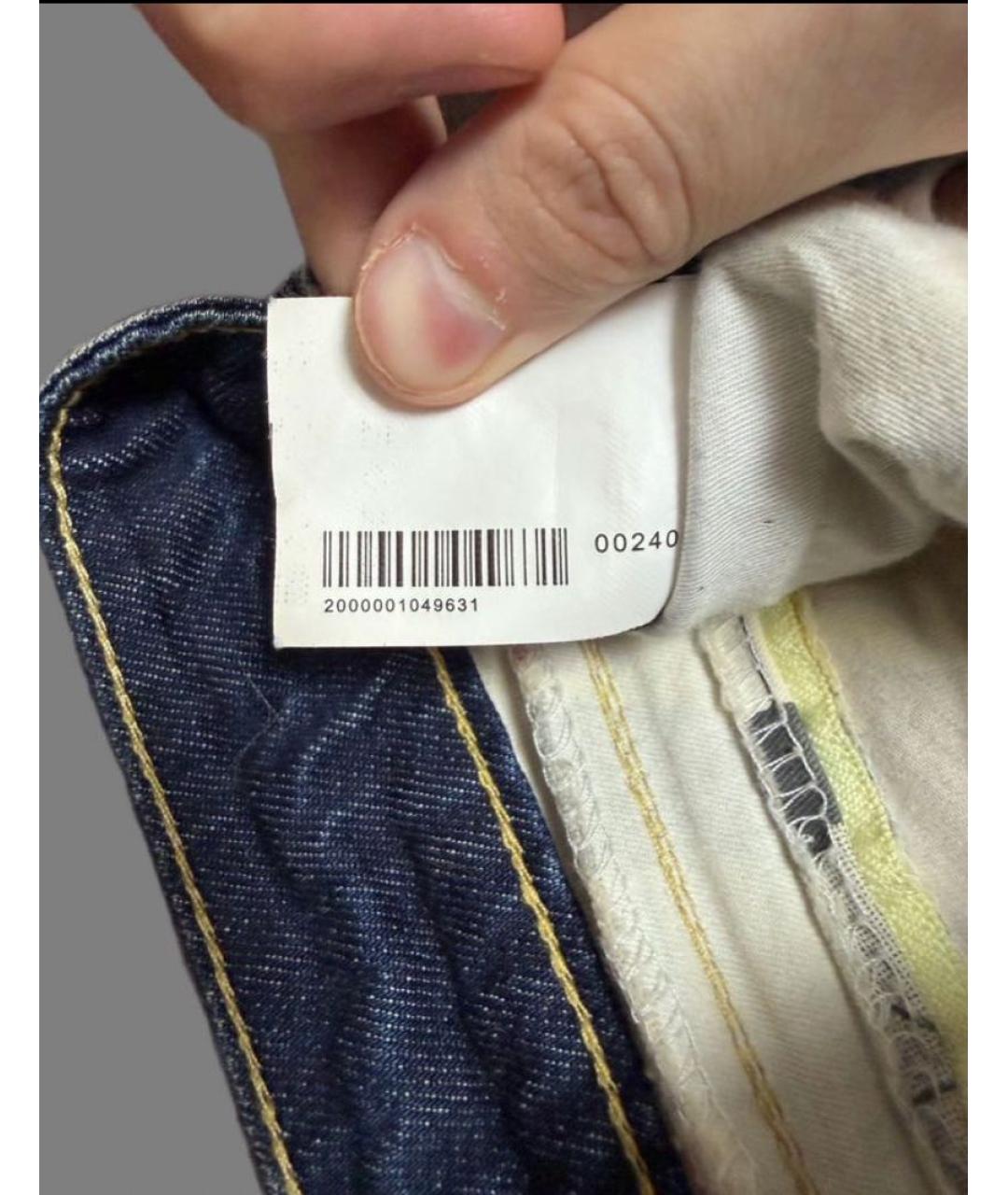 CHRISTIAN DIOR Мульти хлопко-полиэстеровые джинсы слим, фото 6