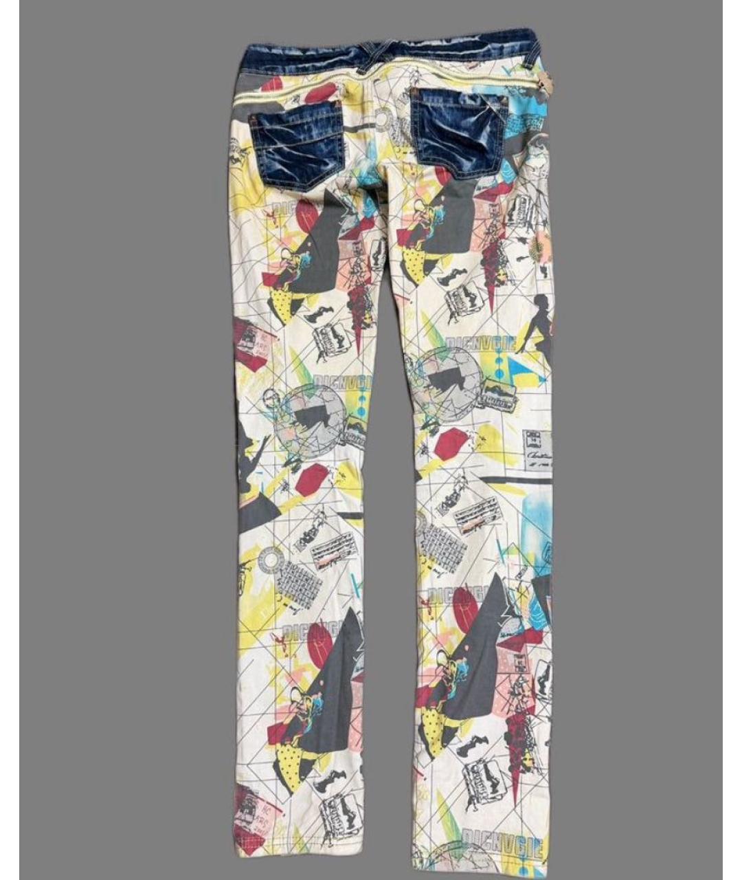 CHRISTIAN DIOR Мульти хлопко-полиэстеровые джинсы слим, фото 2