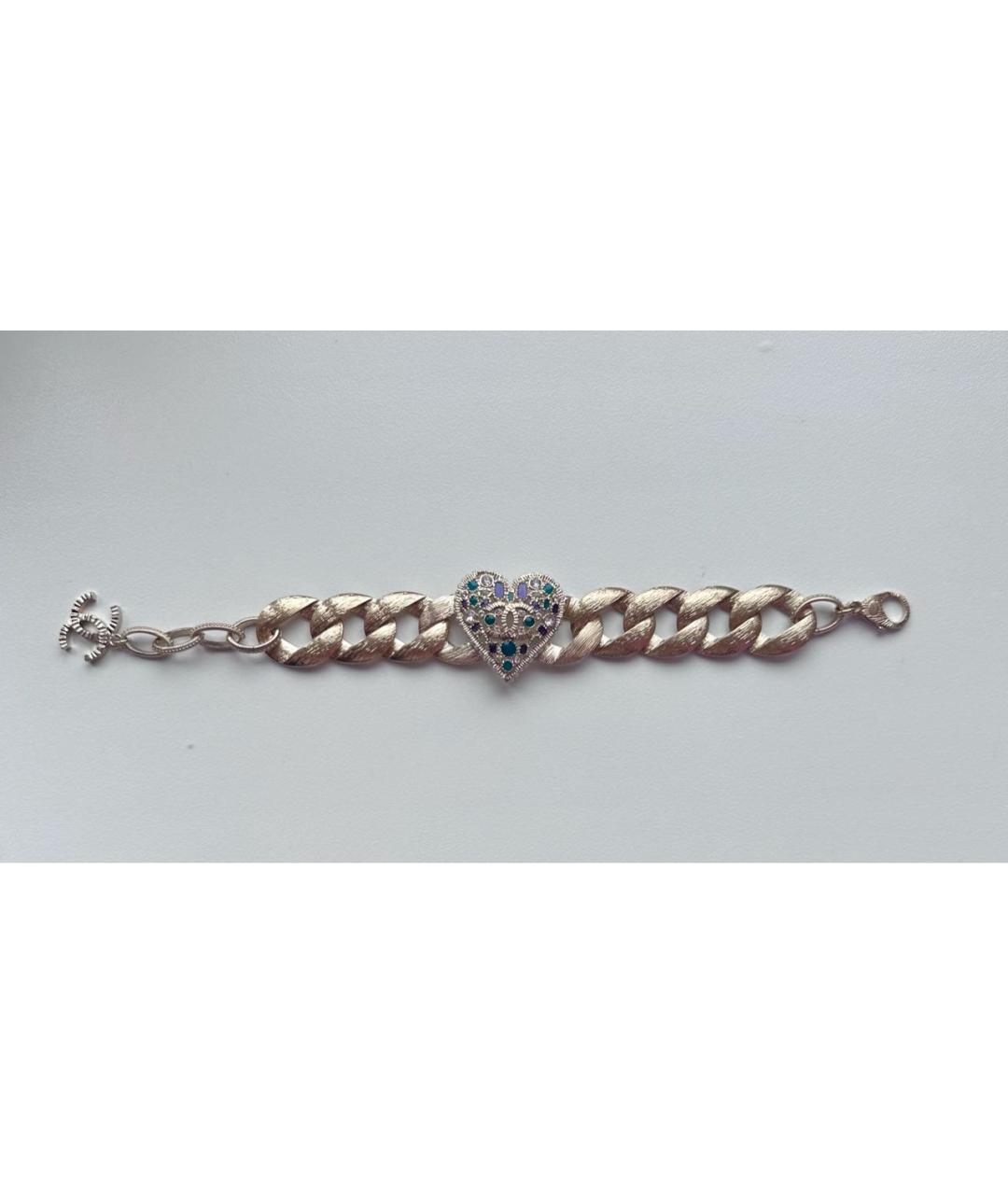 CHANEL Золотой металлический браслет, фото 8