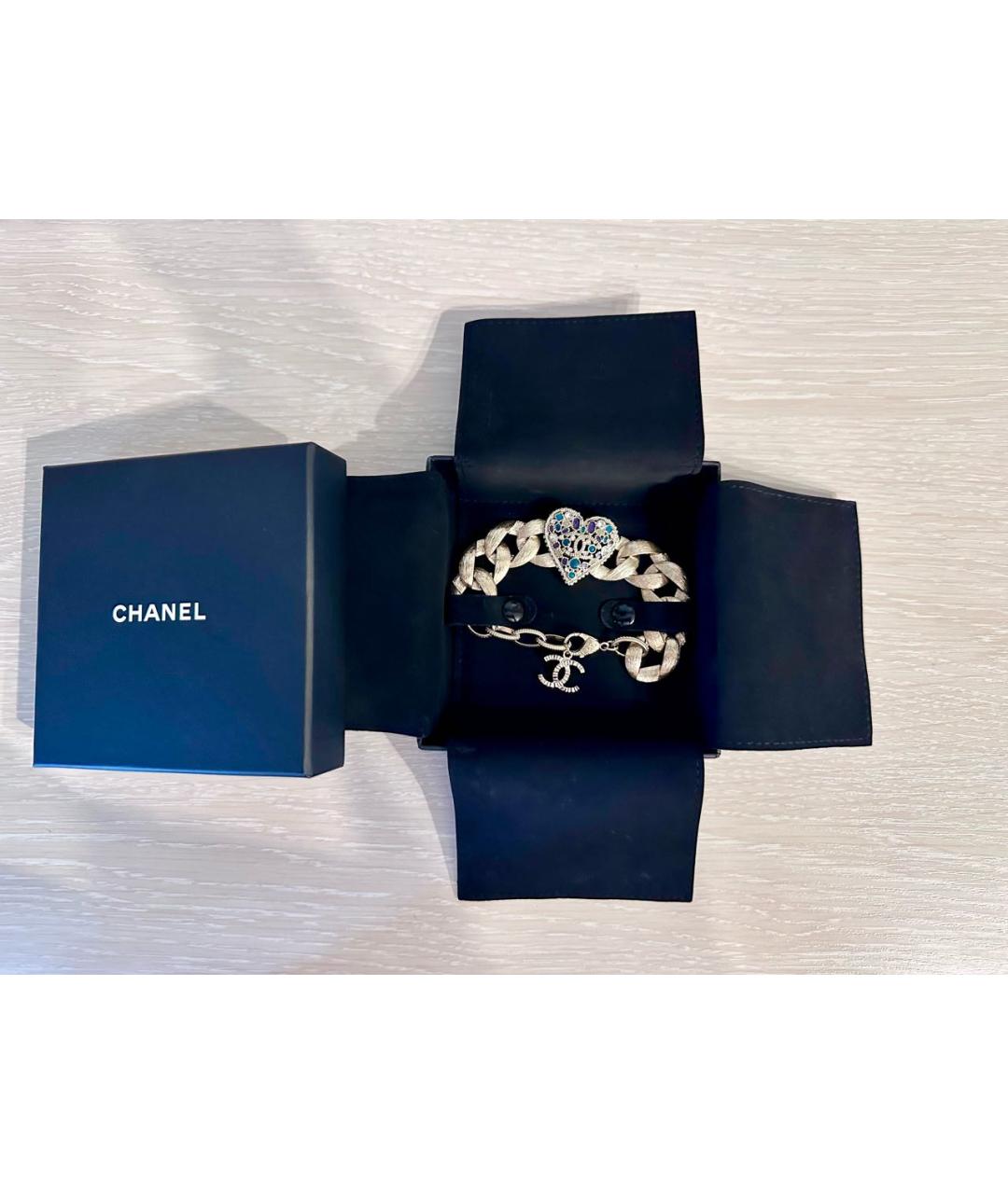 CHANEL Золотой металлический браслет, фото 5