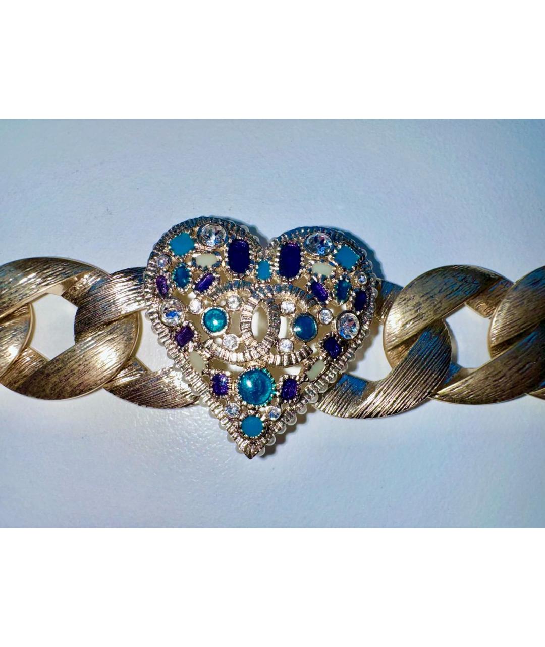 CHANEL Золотой металлический браслет, фото 2