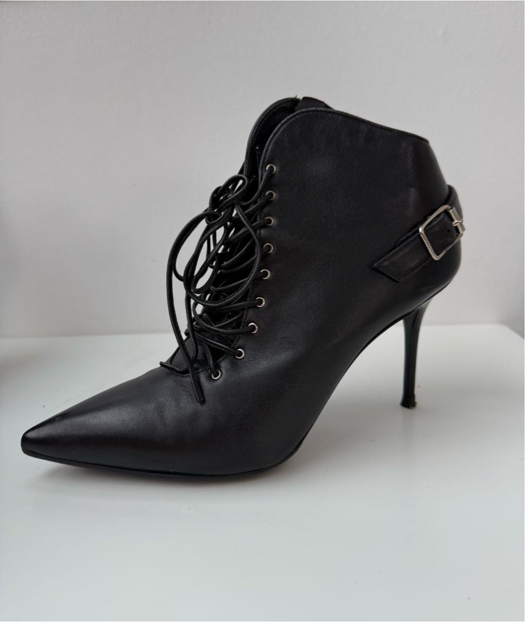 GIUSEPPE ZANOTTI DESIGN Черные кожаные ботильоны, фото 6