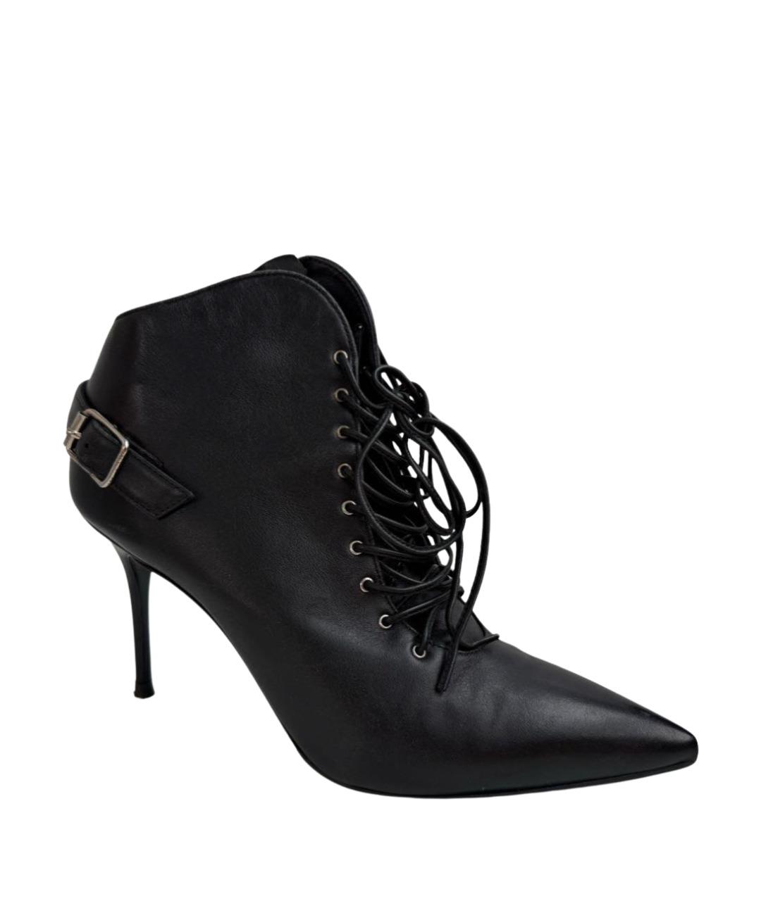 GIUSEPPE ZANOTTI DESIGN Черные кожаные ботильоны, фото 1