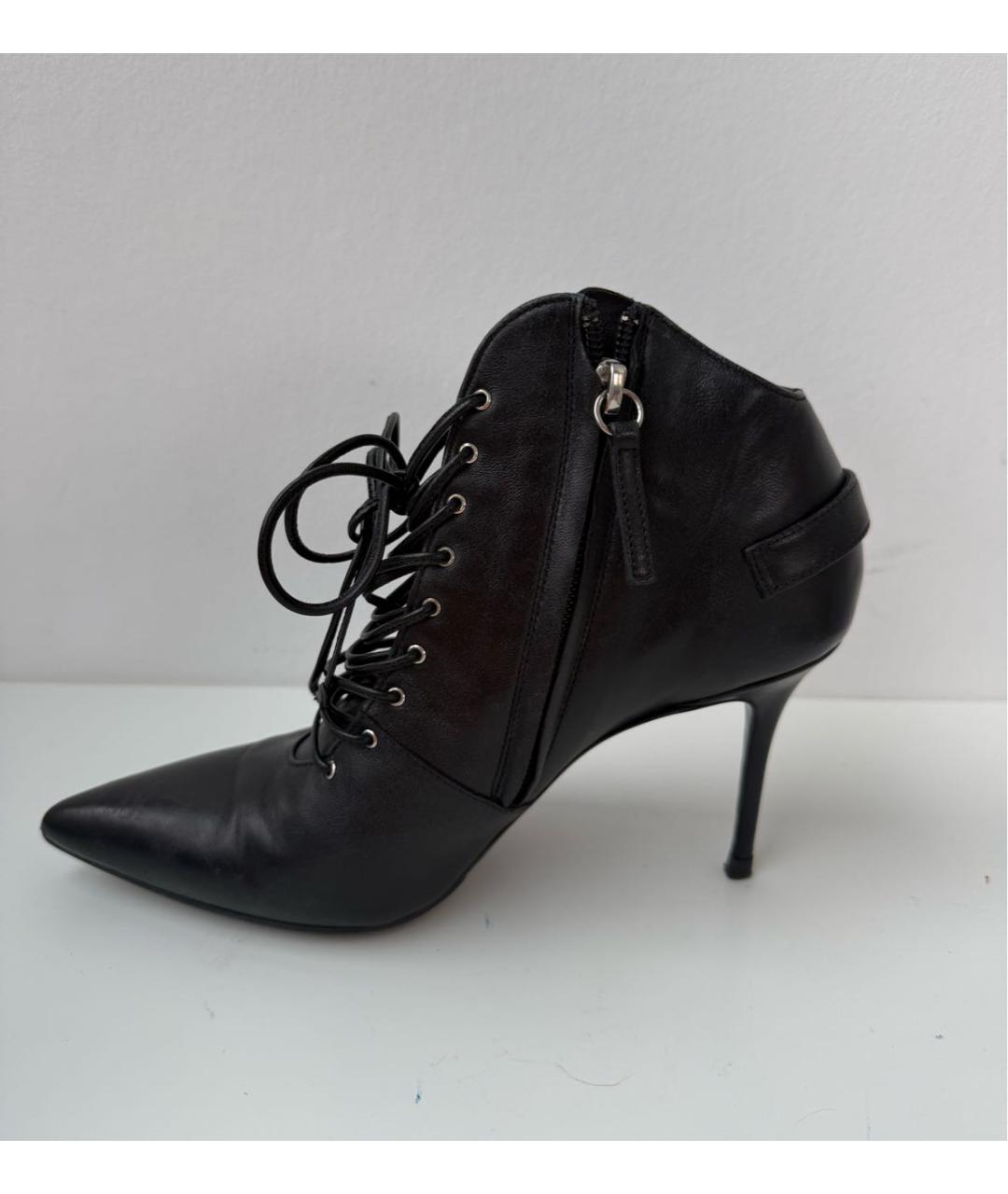 GIUSEPPE ZANOTTI DESIGN Черные кожаные ботильоны, фото 4