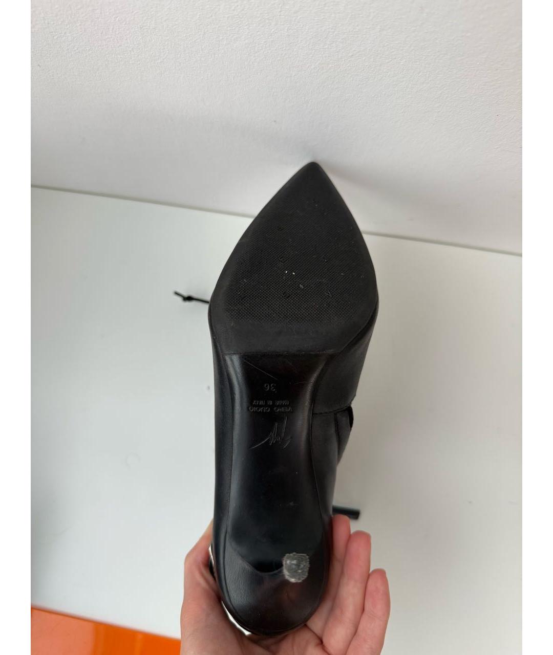 GIUSEPPE ZANOTTI DESIGN Черные кожаные ботильоны, фото 5