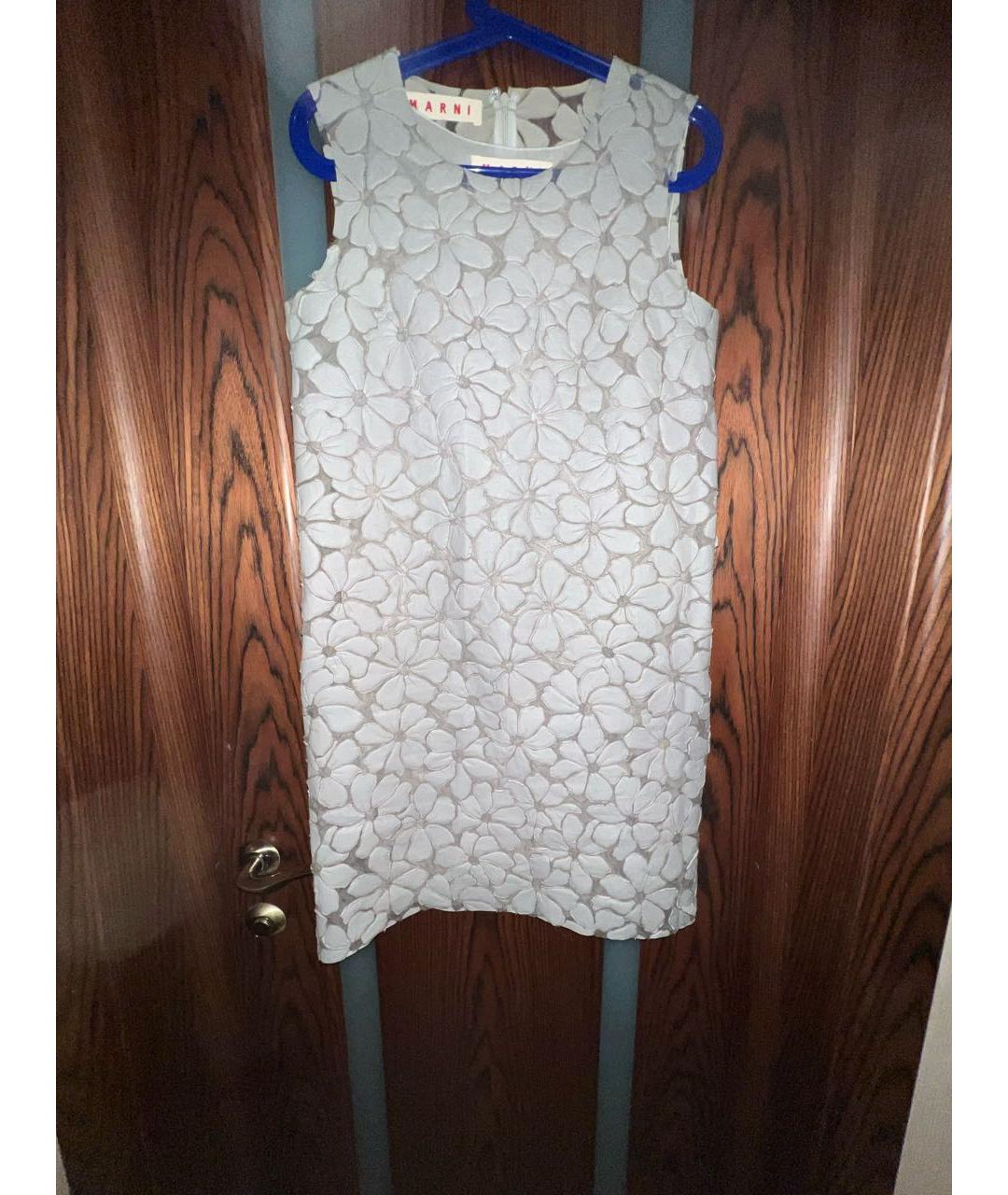 MARNI Серое вискозное платье, фото 8