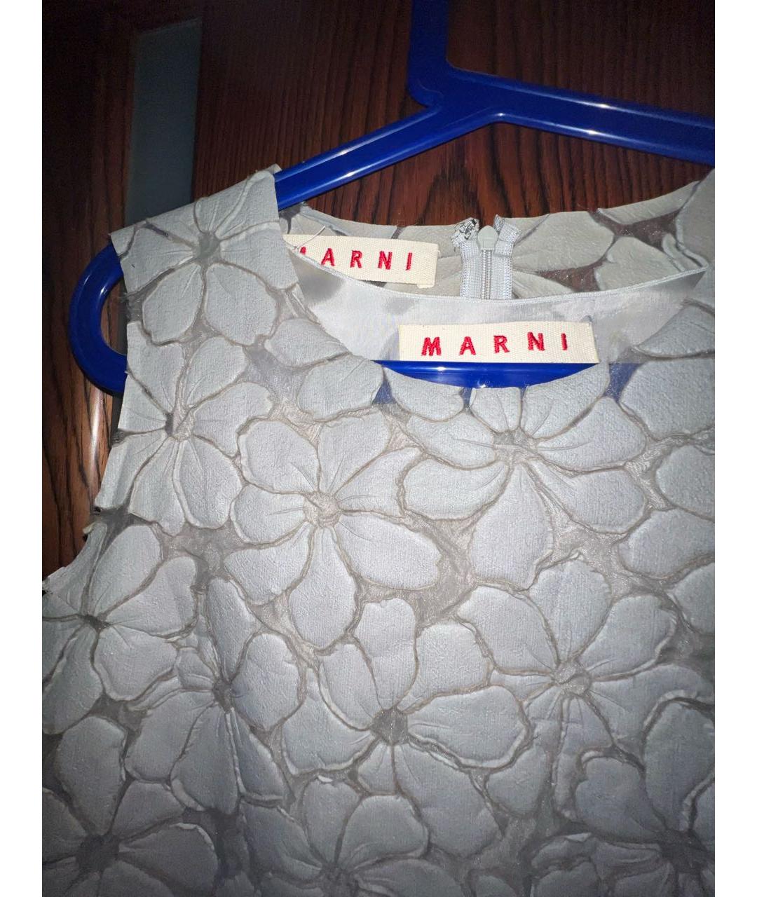 MARNI Серое вискозное платье, фото 3