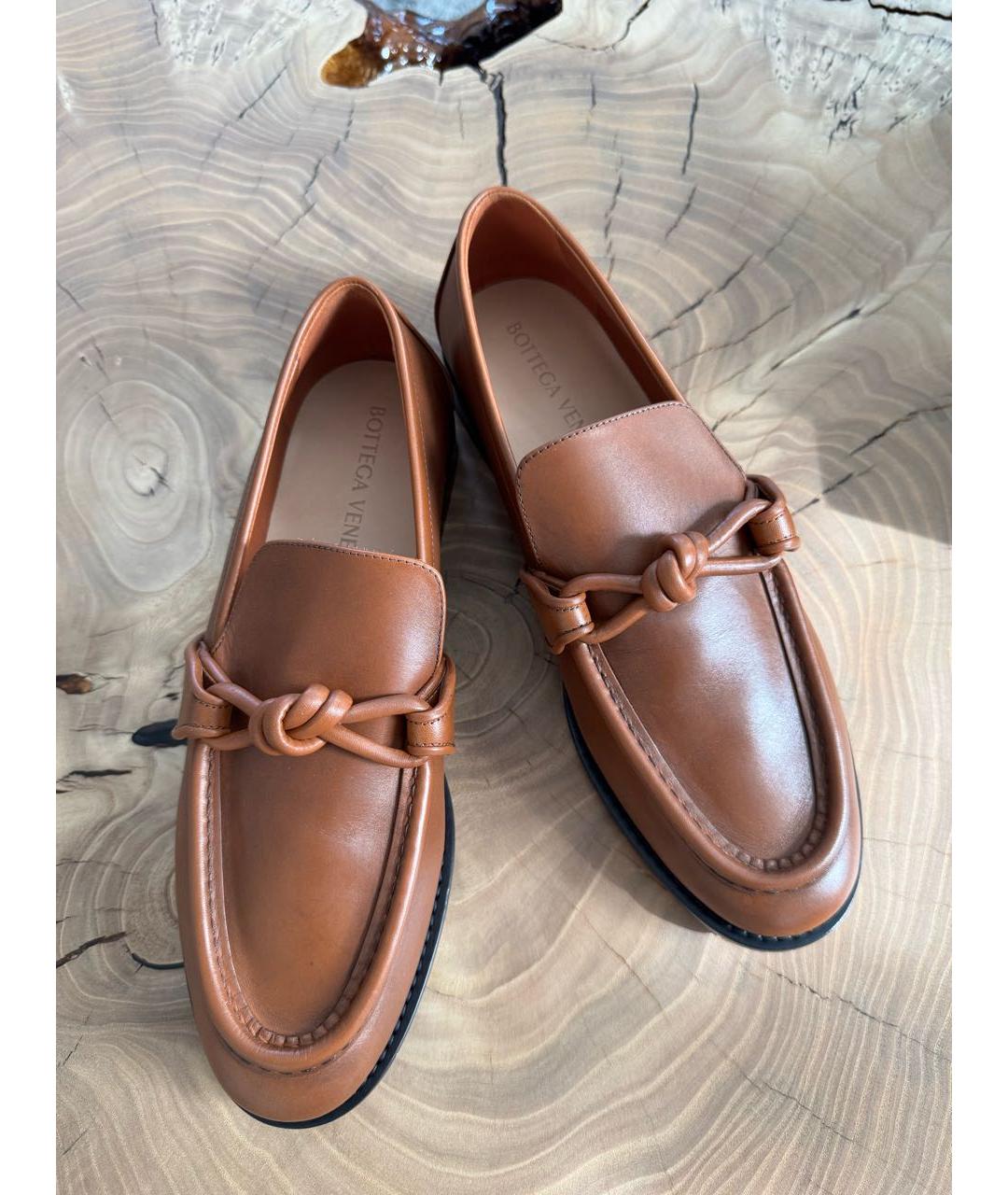 BOTTEGA VENETA Коричневые кожаные лоферы, фото 6