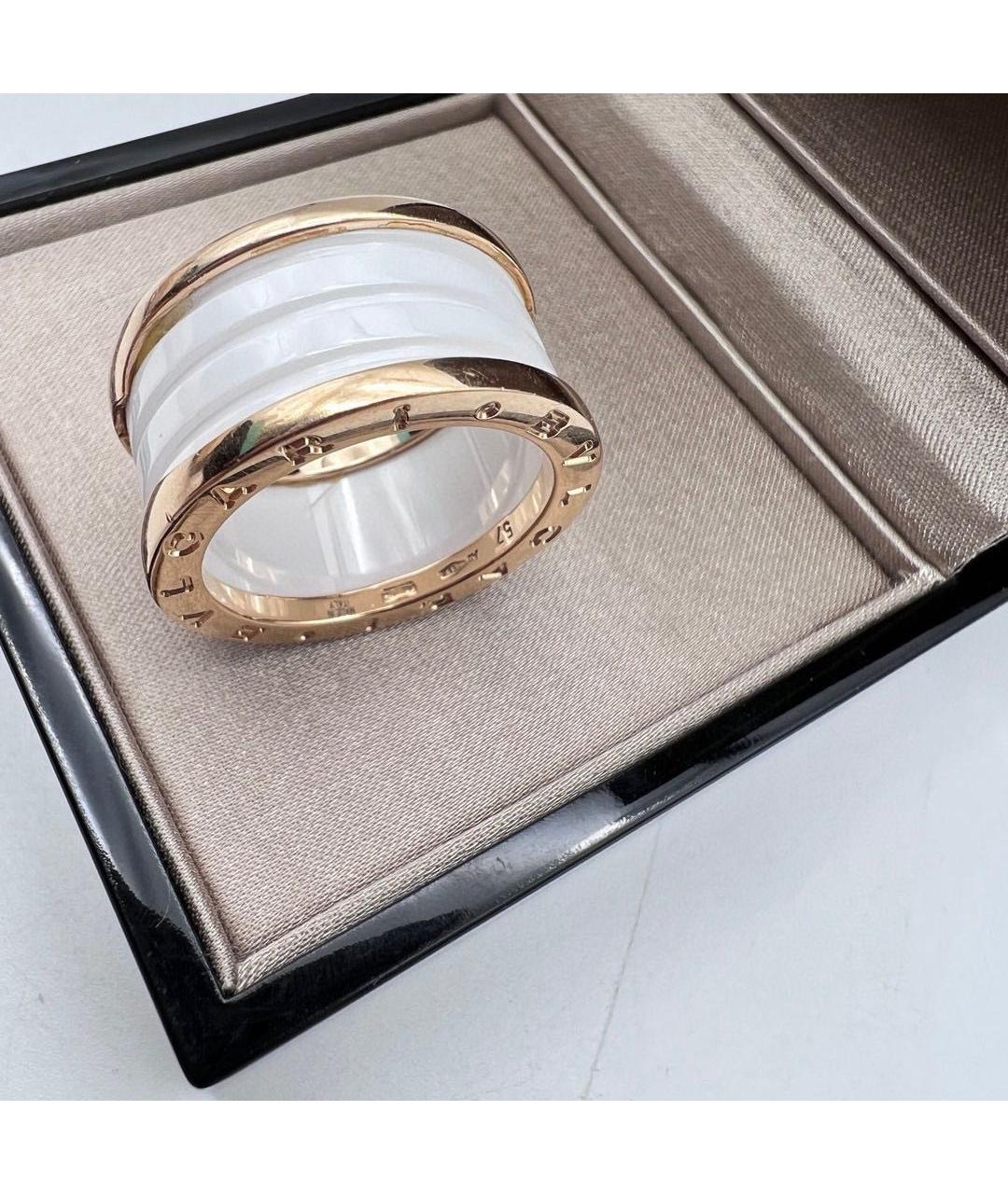 BVLGARI Белое кольцо из розового золота, фото 7