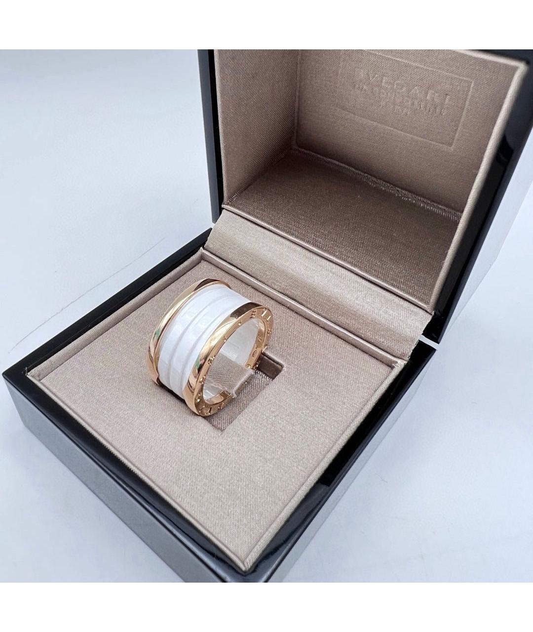 BVLGARI Белое кольцо из розового золота, фото 2
