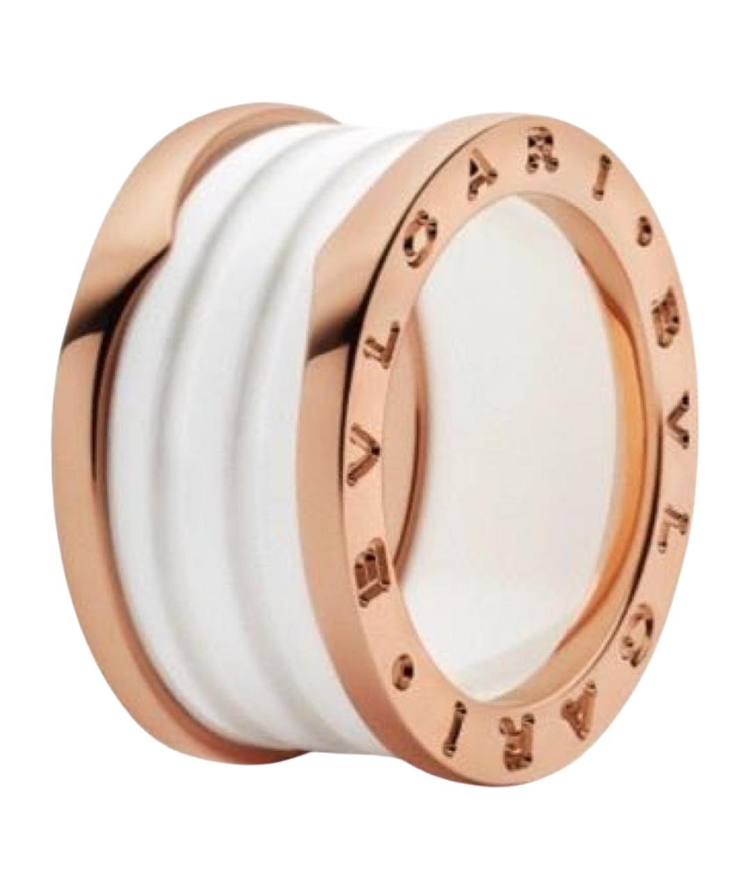 BVLGARI Белое кольцо из розового золота, фото 1