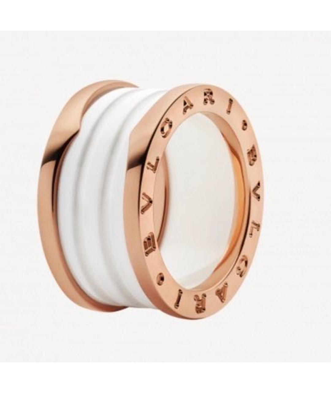 BVLGARI Белое кольцо из розового золота, фото 8