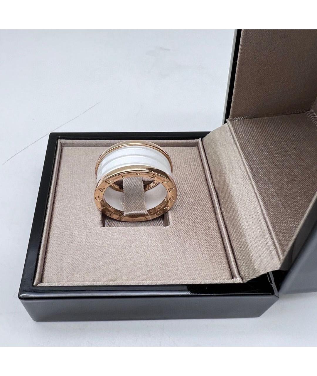 BVLGARI Белое кольцо из розового золота, фото 6
