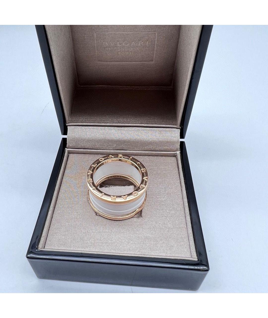 BVLGARI Белое кольцо из розового золота, фото 4