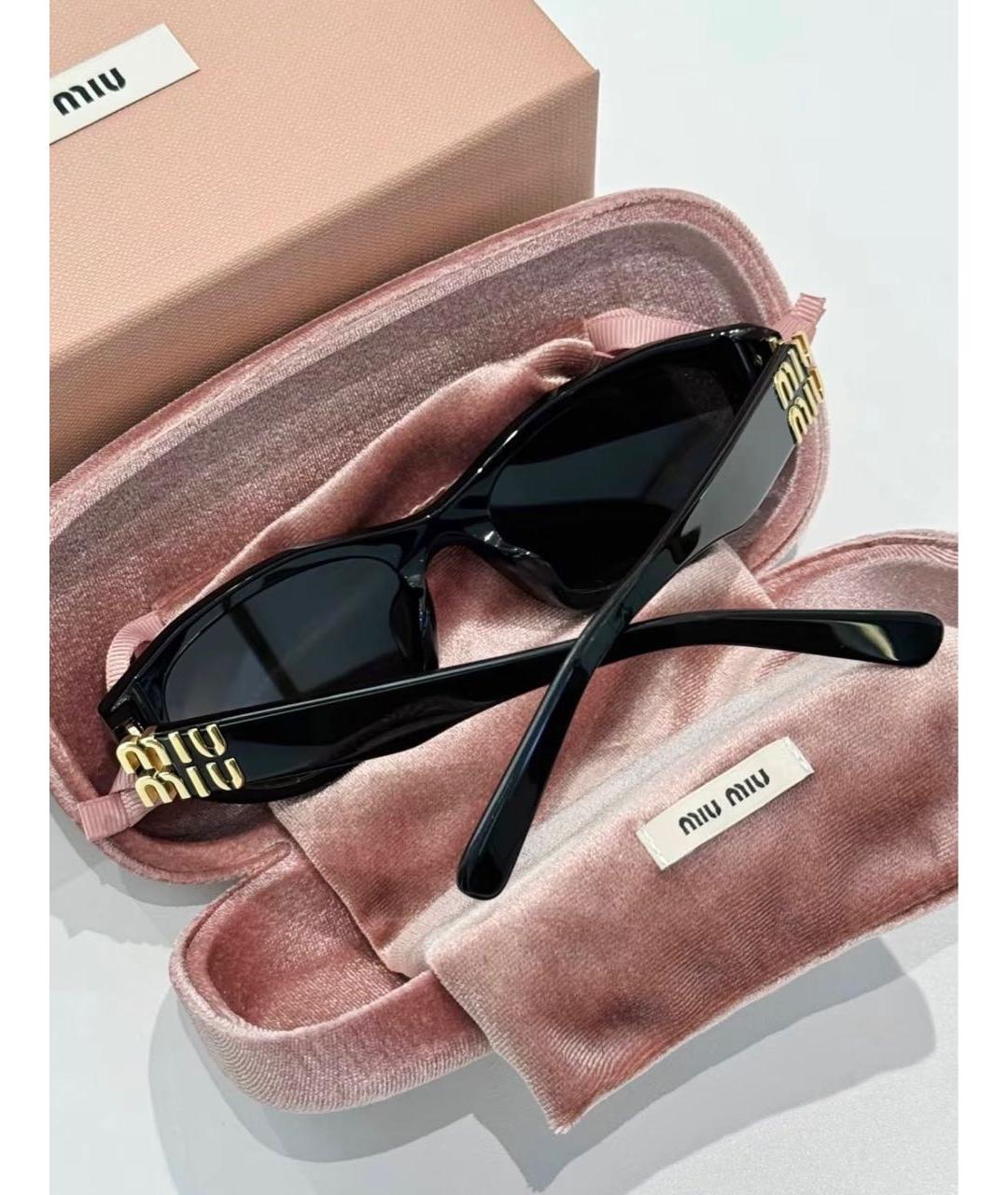 MIU MIU Черные пластиковые солнцезащитные очки, фото 5