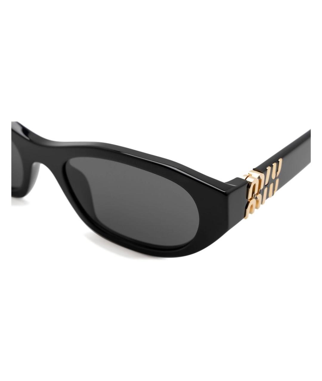 MIU MIU Черные пластиковые солнцезащитные очки, фото 4