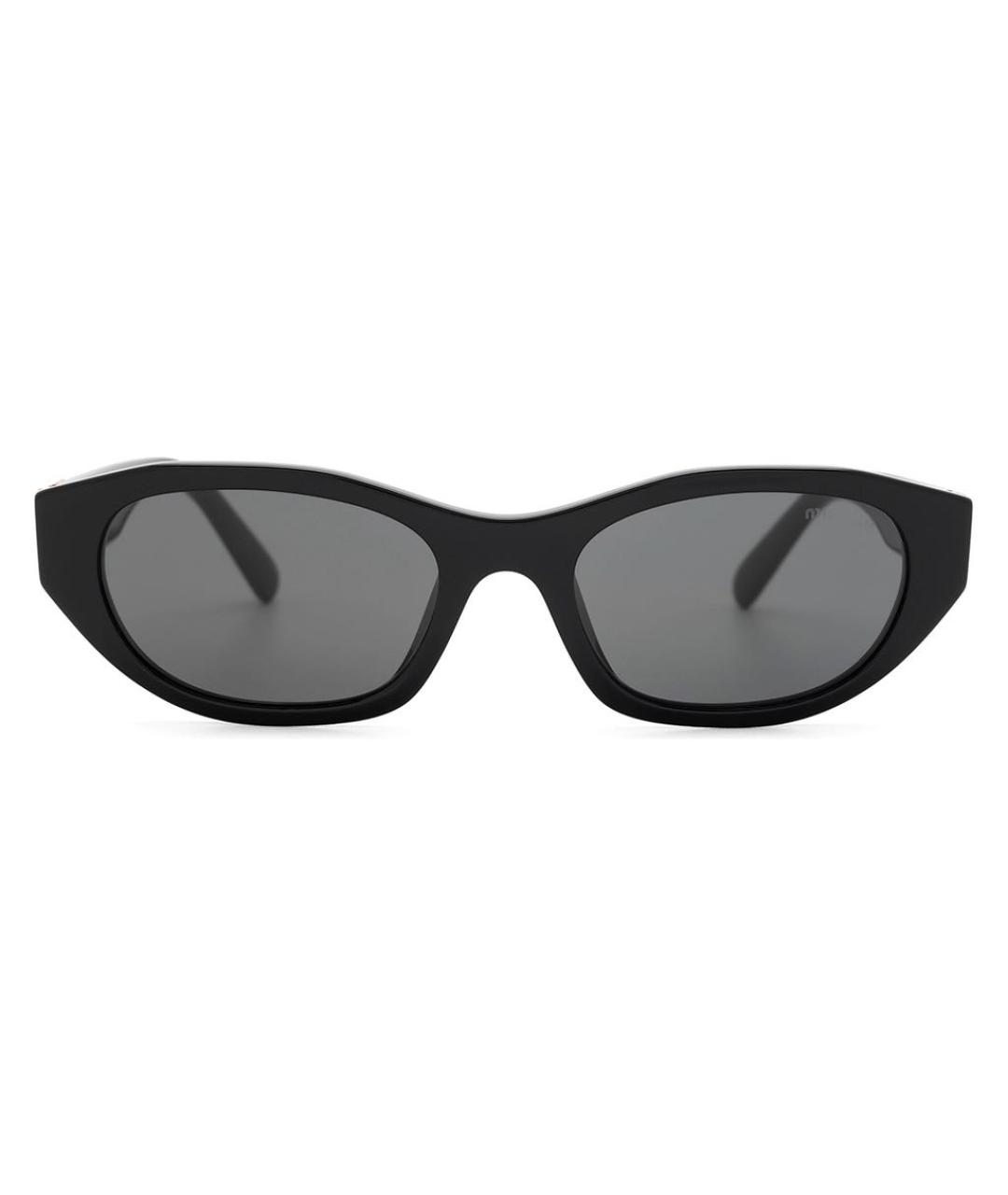 MIU MIU Черные пластиковые солнцезащитные очки, фото 2