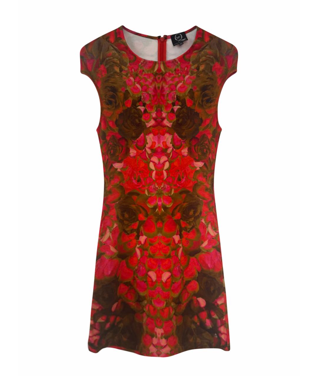 ALEXANDER MCQUEEN Красное вискозное повседневное платье, фото 1