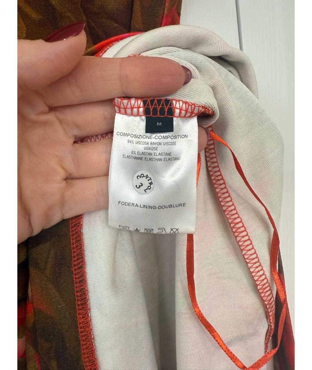 ALEXANDER MCQUEEN Красное вискозное повседневное платье, фото 6