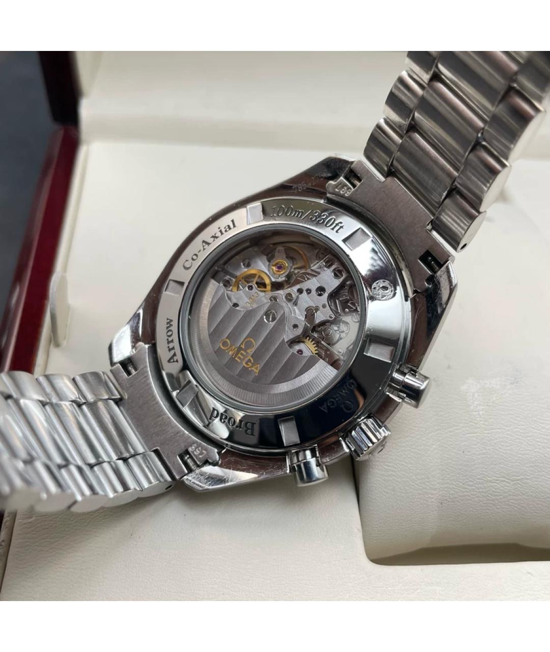 OMEGA Серые металлические часы, фото 4