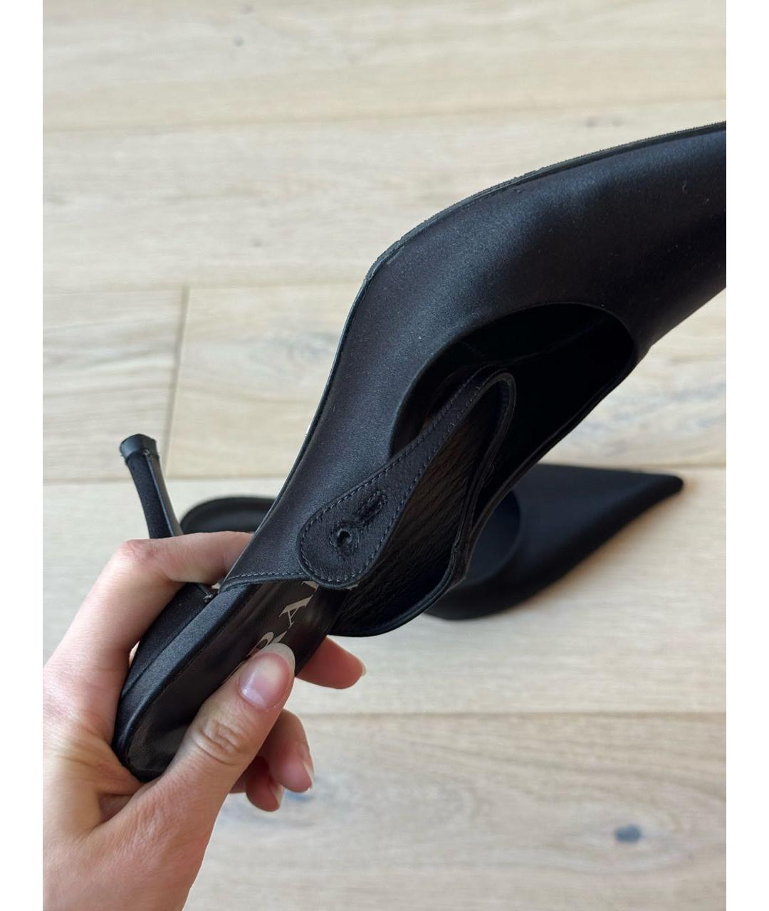 PRADA Черные лодочки на низком каблуке, фото 3