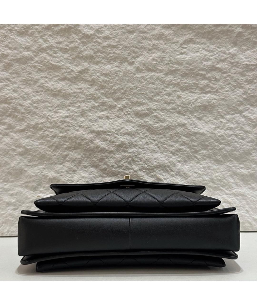 CHANEL Черная кожаная сумка через плечо, фото 5