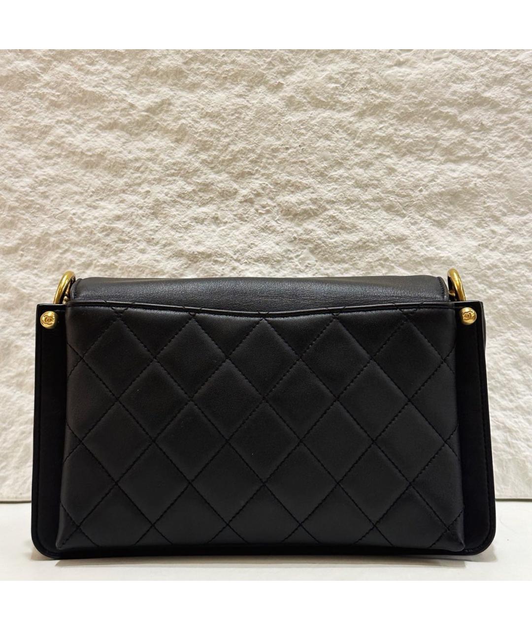 CHANEL Черная кожаная сумка через плечо, фото 3