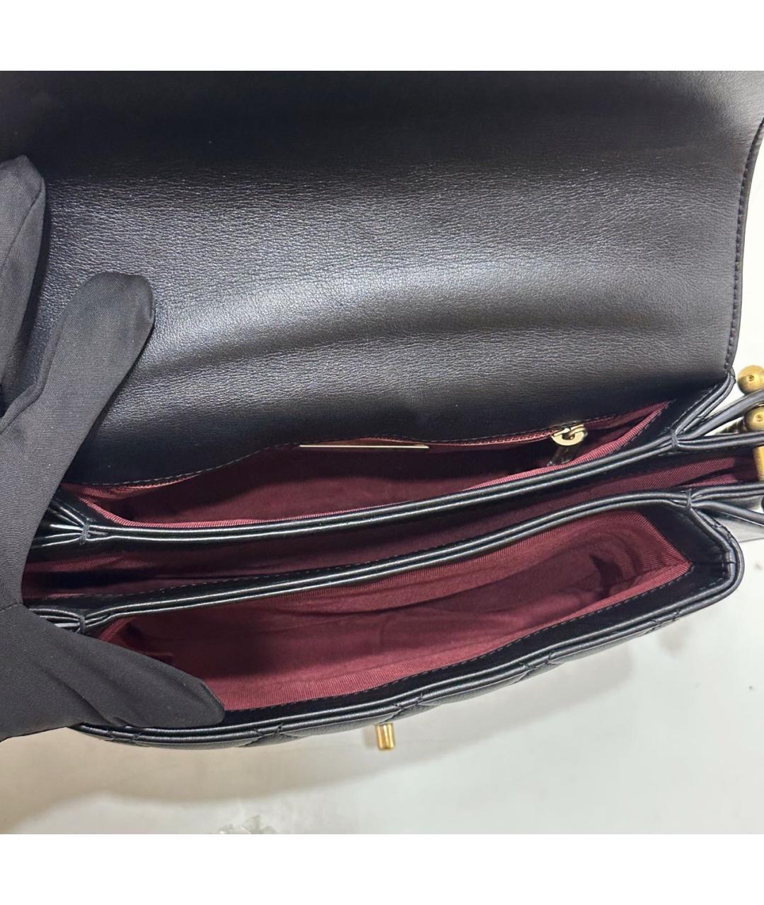 CHANEL Черная кожаная сумка через плечо, фото 8