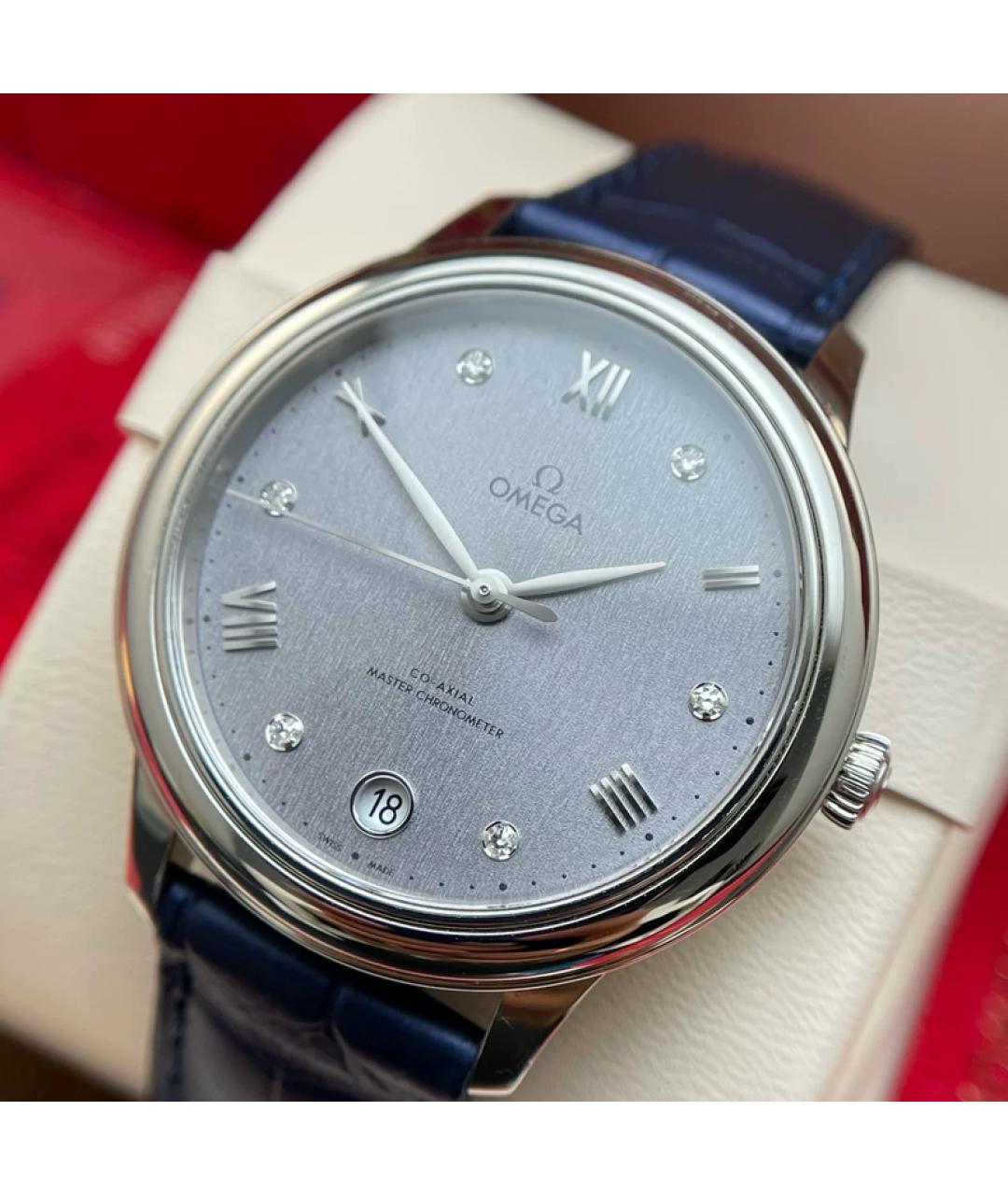 OMEGA Серебряные металлические часы, фото 6