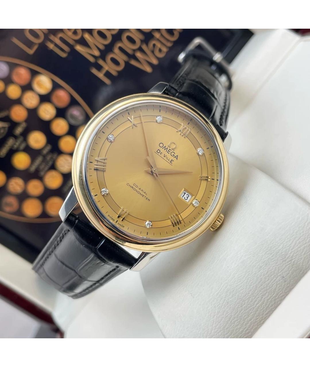 OMEGA Желтые часы из желтого золота, фото 7