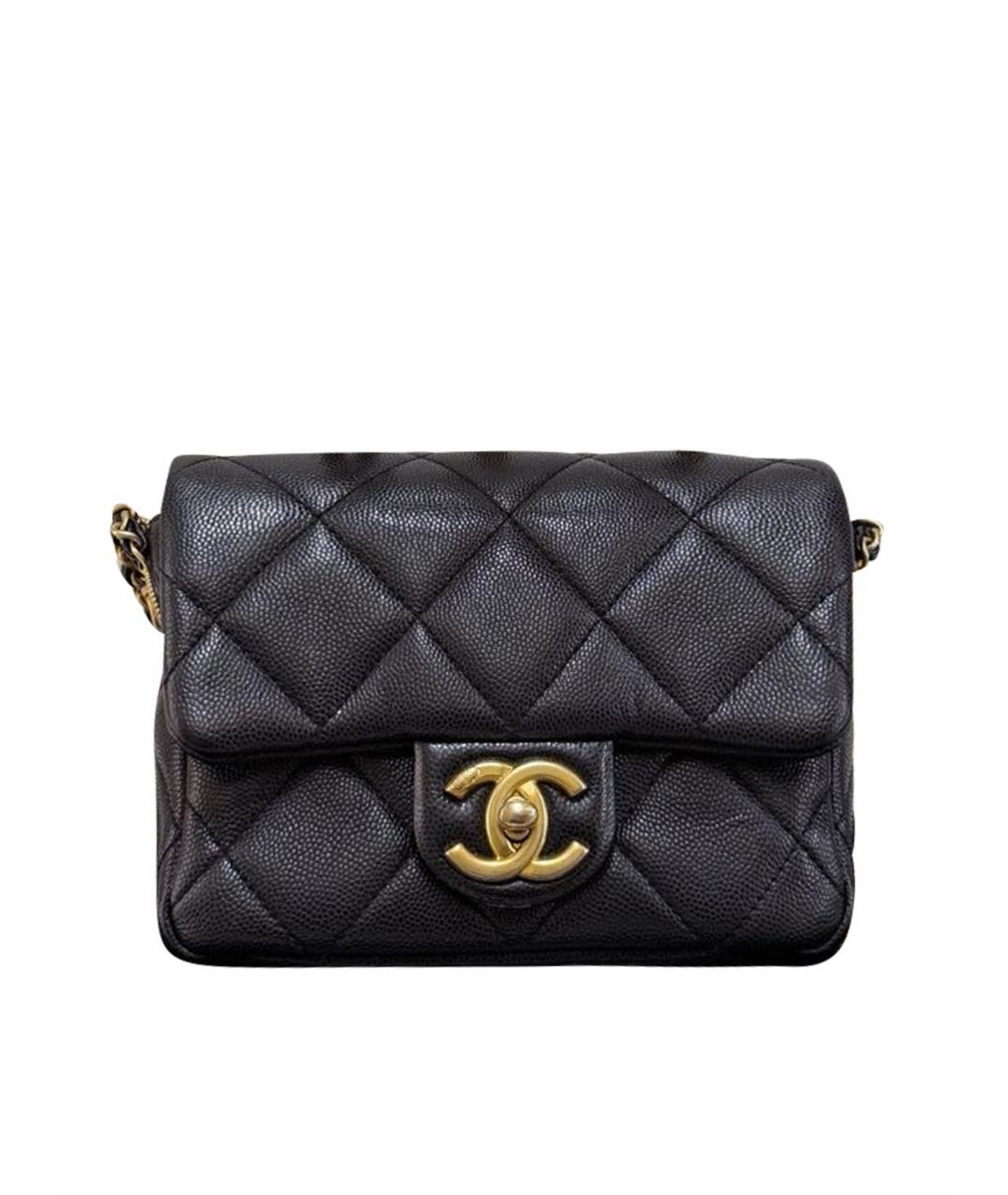 CHANEL Черная кожаная сумка через плечо, фото 1