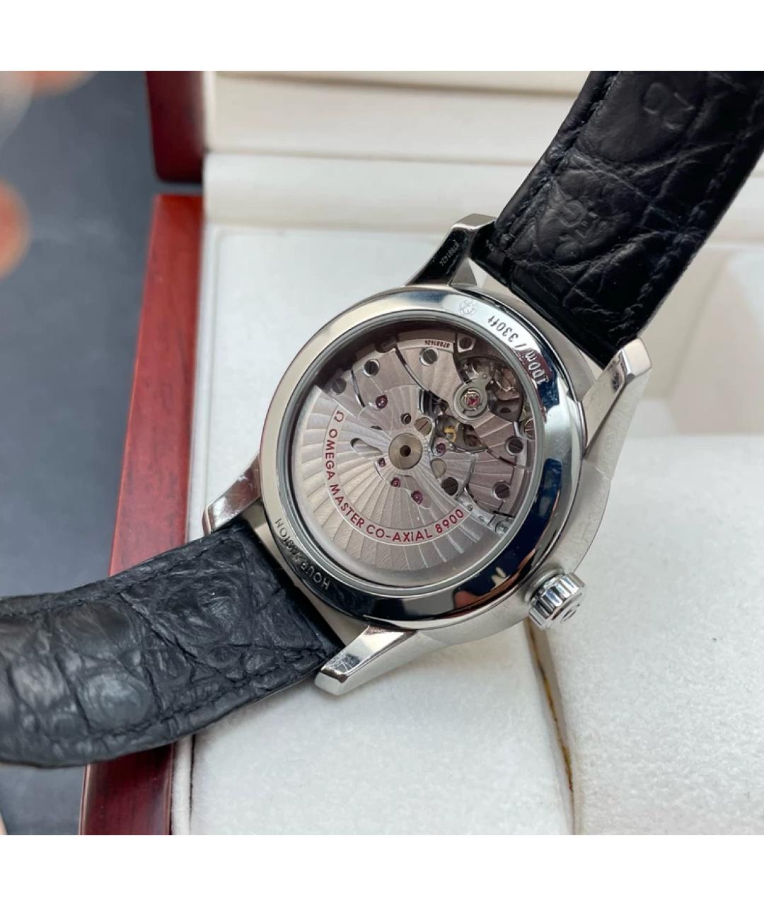 OMEGA Белые металлические часы, фото 4