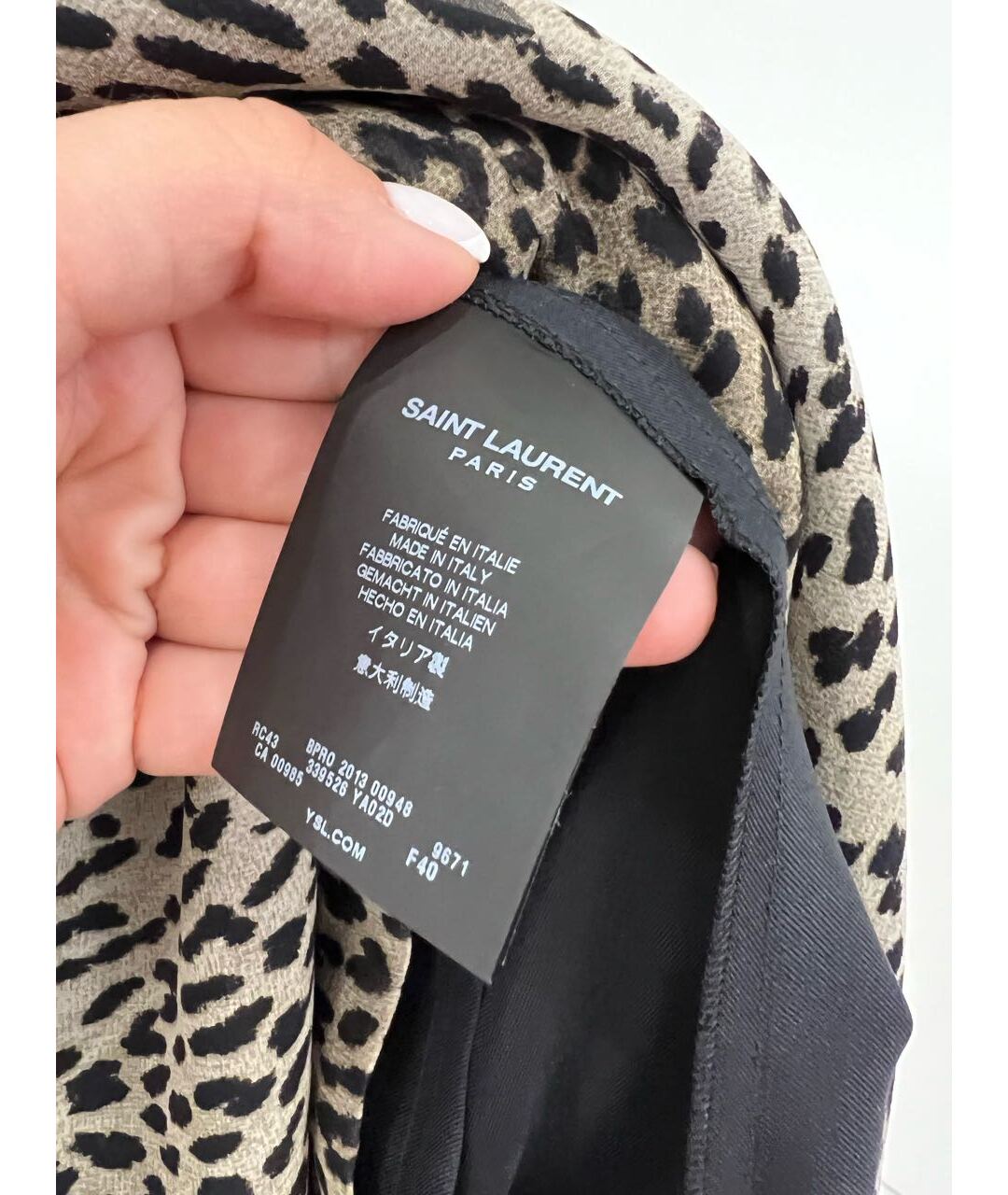 SAINT LAURENT Коричневое шелковое повседневное платье, фото 3