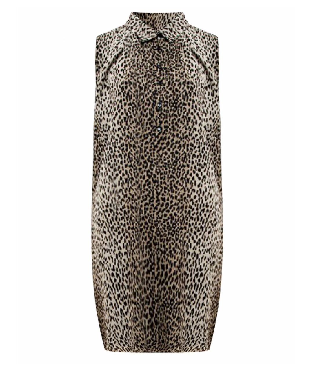 SAINT LAURENT Коричневое шелковое повседневное платье, фото 1