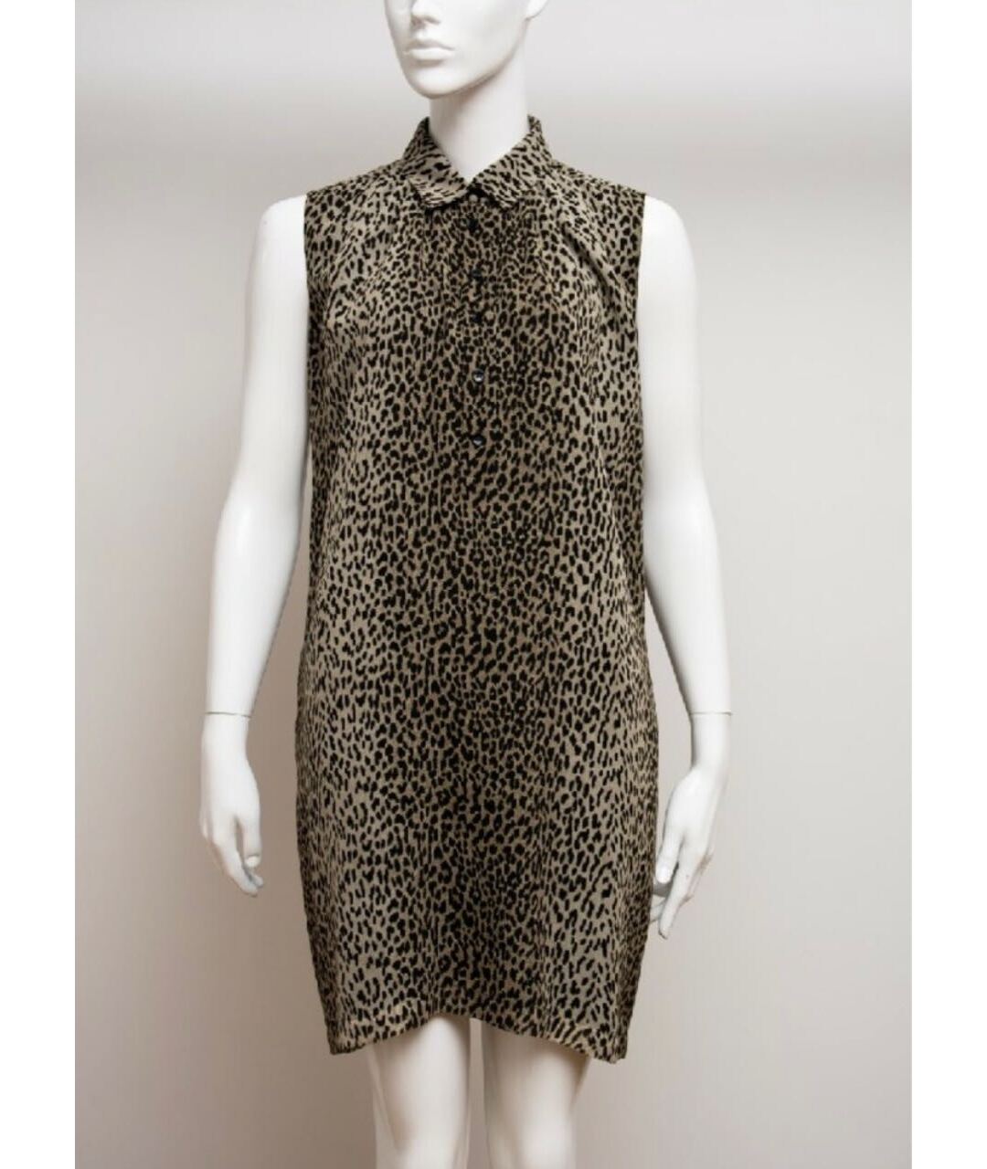 SAINT LAURENT Коричневое шелковое повседневное платье, фото 2