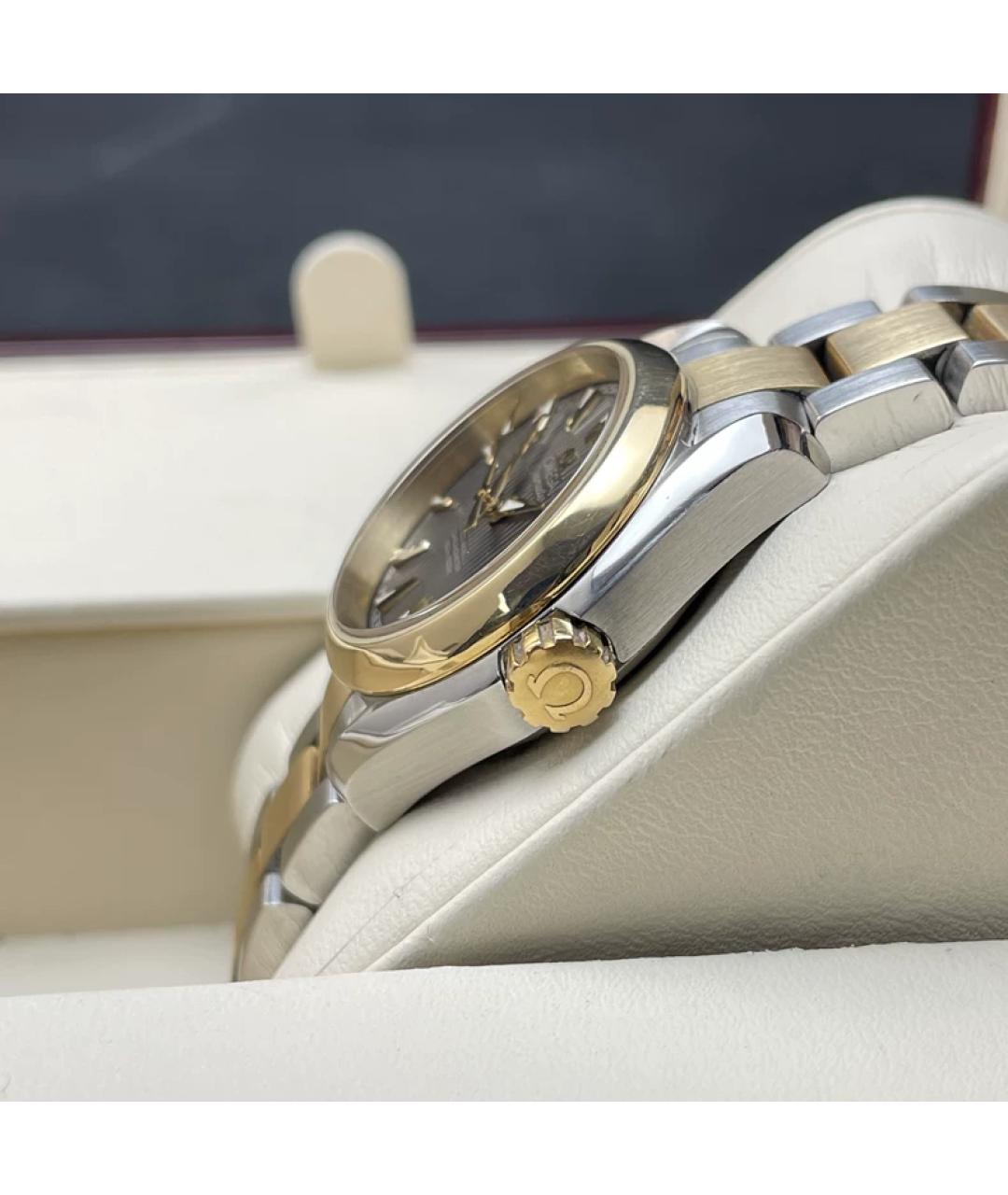 OMEGA Серые часы из желтого золота, фото 5