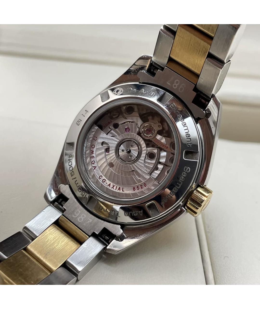 OMEGA Серые часы из желтого золота, фото 4