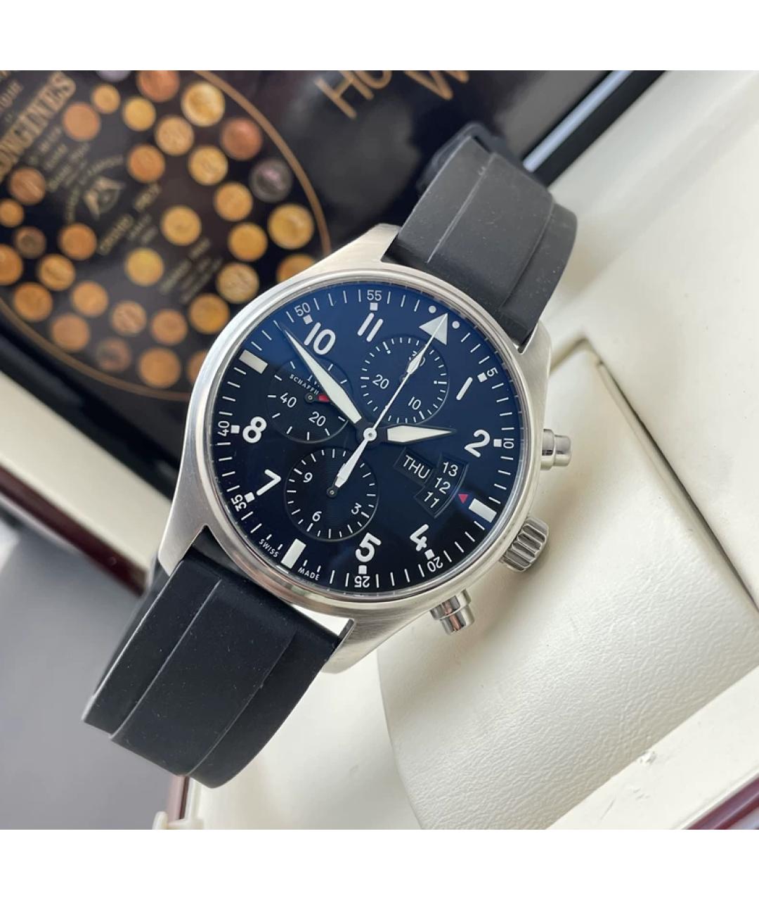 IWC Синие металлические часы, фото 7