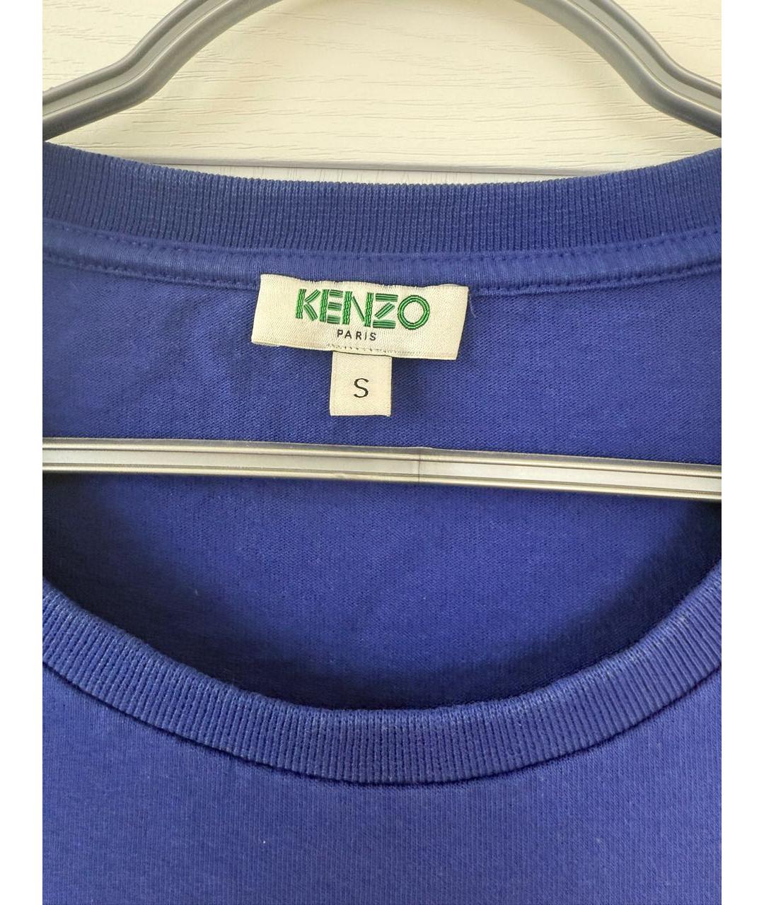 KENZO Синее хлопковое повседневное платье, фото 4