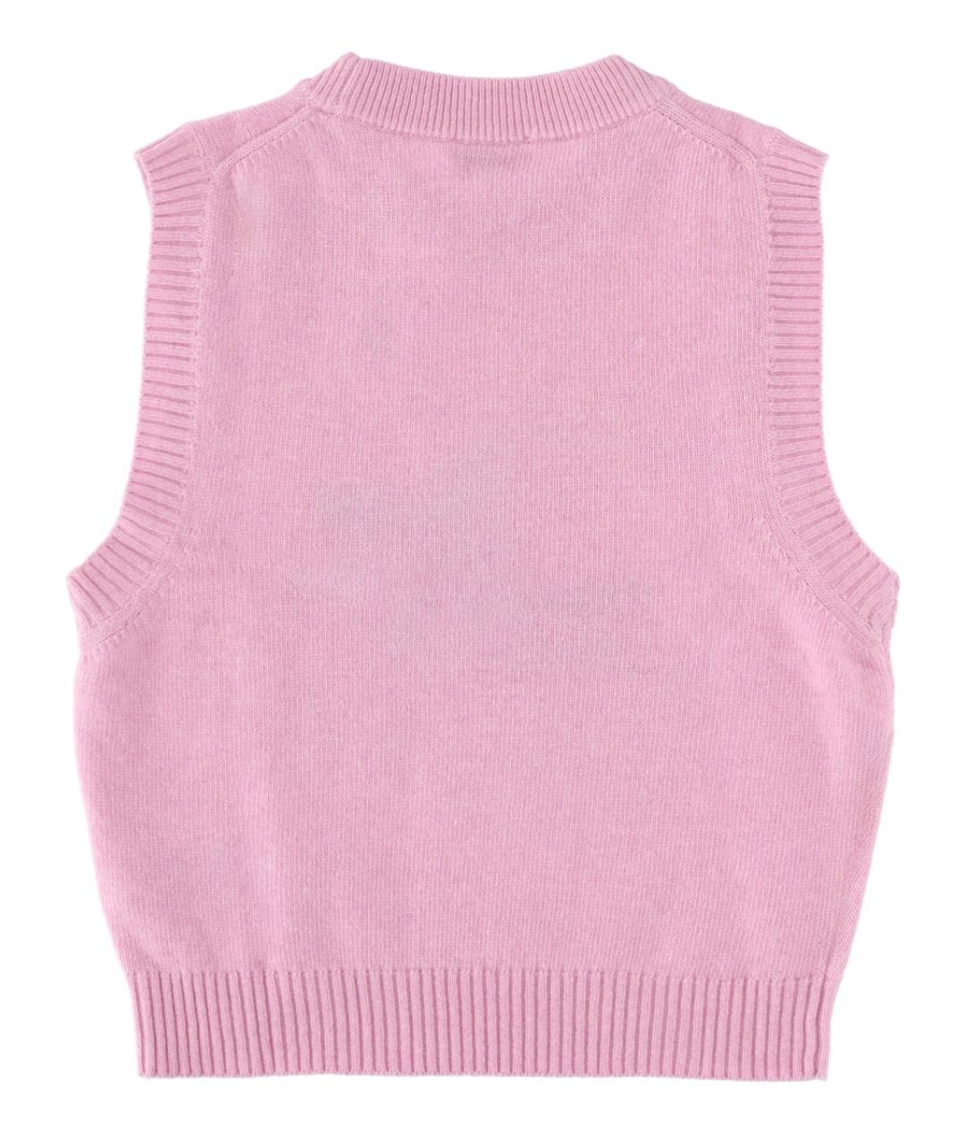 GANNI Розовая шерстяная жилетка, фото 2