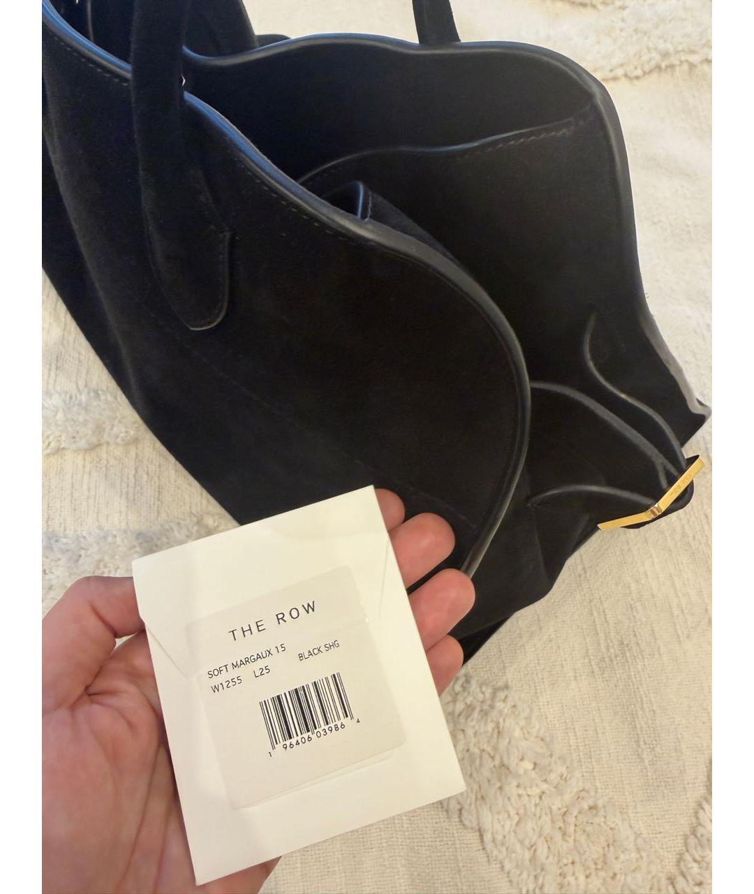 THE ROW Черная замшевая сумка с короткими ручками, фото 2