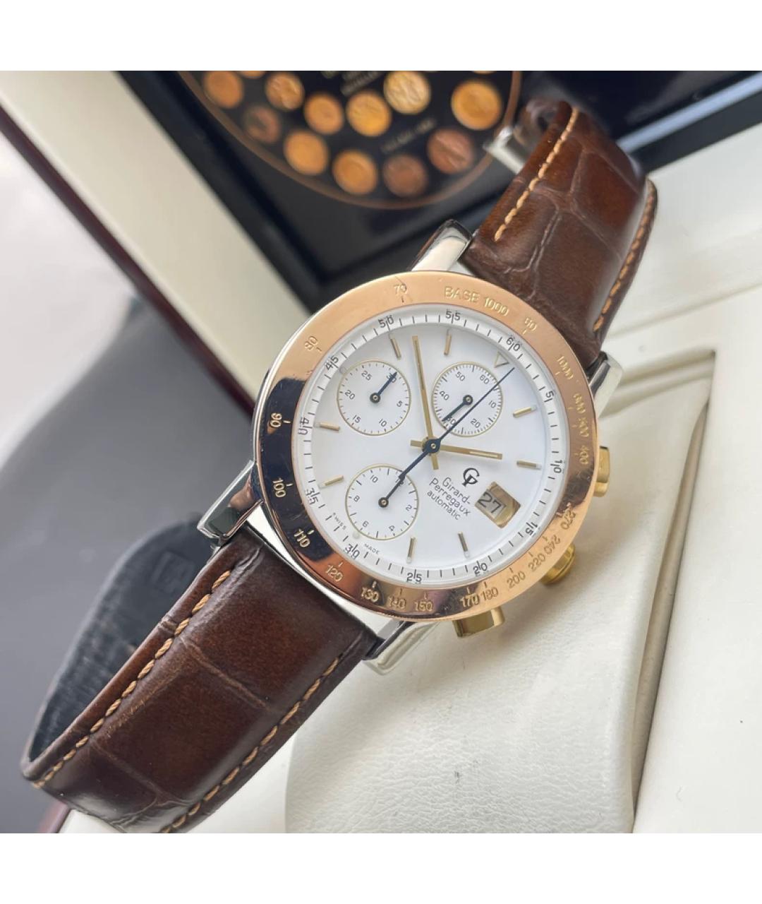 GIRARD PERREGAUX Белые часы из розового золота, фото 8