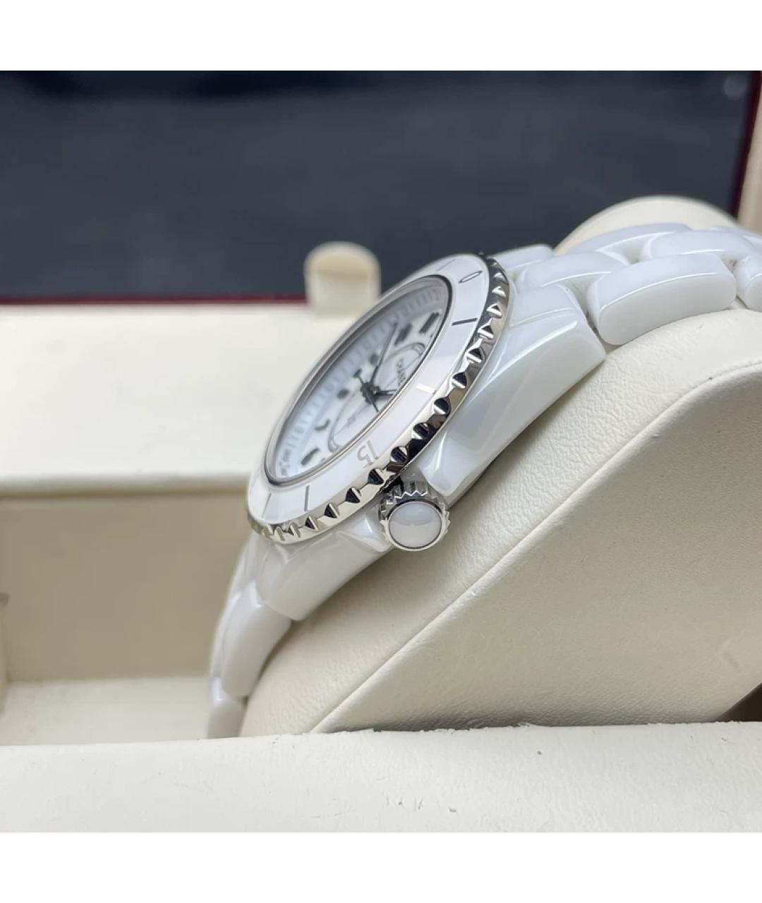 CHANEL Белые керамические часы, фото 4