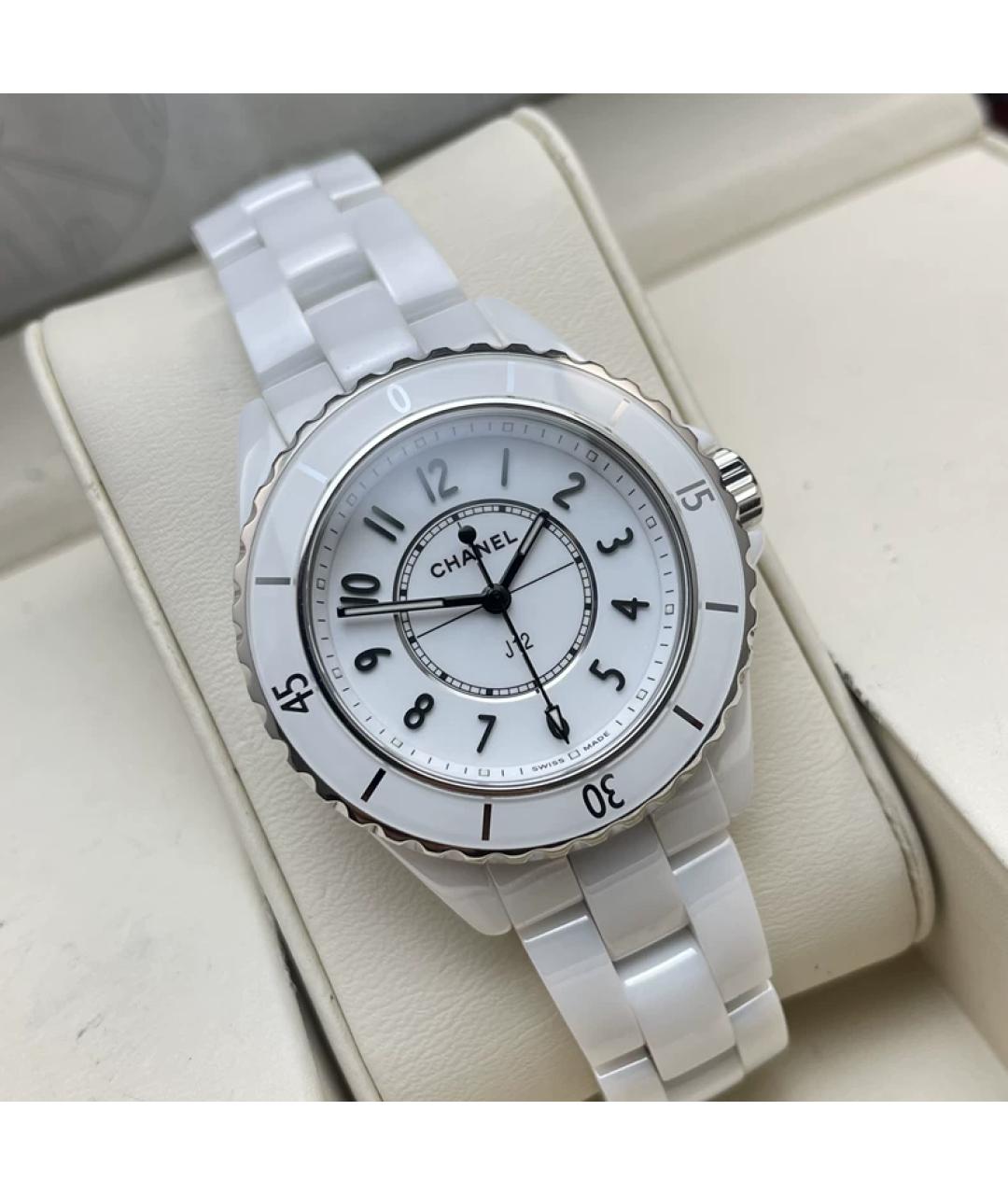 CHANEL Белые керамические часы, фото 8