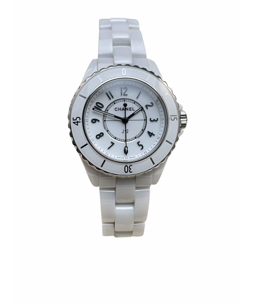 CHANEL Белые керамические часы, фото 1